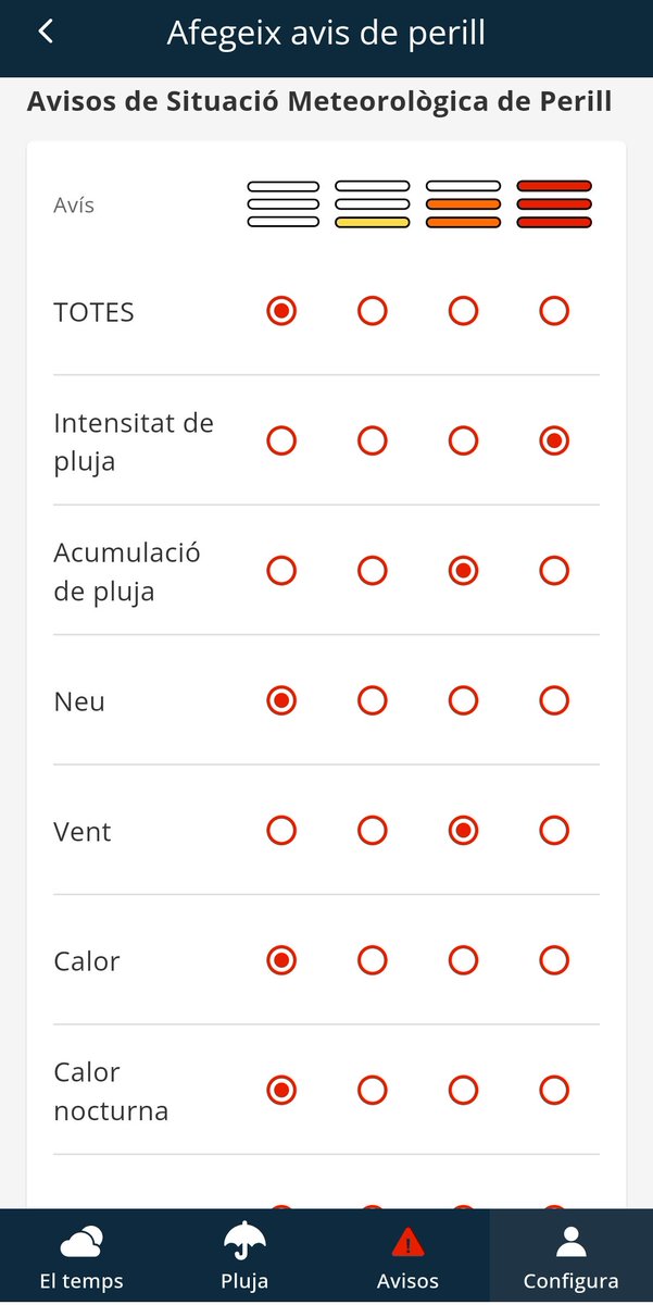 BMaristany's tweet photo. @Hrothbarg @meteocat @emergenciescat No en fariem tant de cas. 
Això mateix ho pots escollir amb la App de Meteocat, podent seleccionar comarques i municipis https://t.co/vC9S7hQRPd