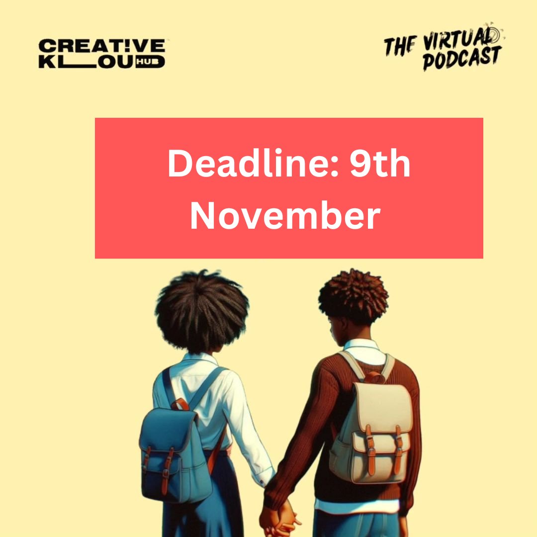 creativekloud's tweet image. Due to pupular demand we have extended the deadline for submission to November 9, 2024.

Remember that you can send in spoken word entries too as  our judges will annouce the final winner on the 15th of November, 2024.

Episode 1 coming out soon.

Stay Creative💜

#ck…