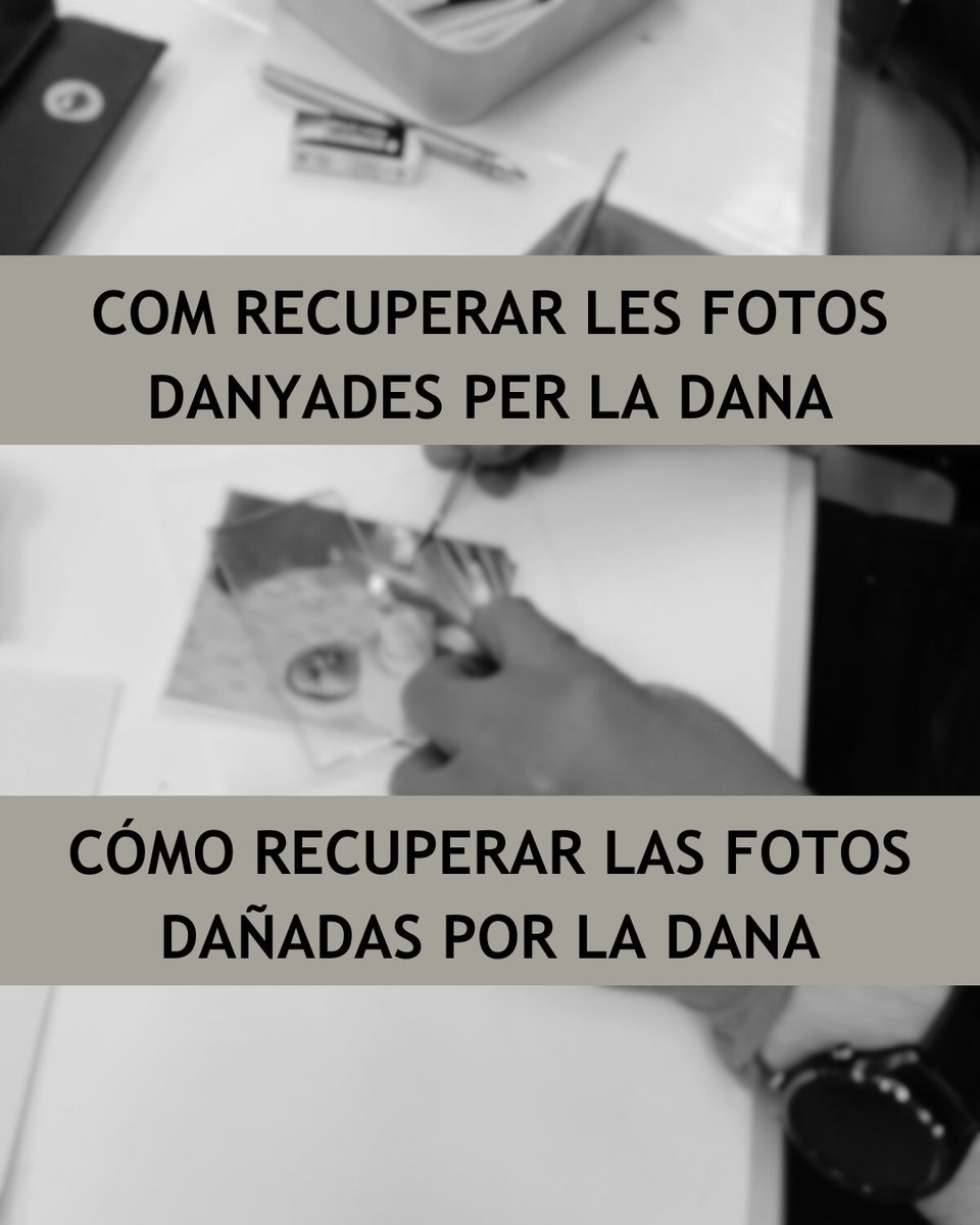 ⚫️La xarxa de 𝐫𝐞𝐜𝐮𝐩𝐞𝐫𝐚𝐜𝐢𝐨́ 𝐝𝐞 𝐟𝐨𝐭𝐨𝐠𝐫𝐚𝐟𝐢𝐞𝐬 𝐢 𝐚̀𝐥𝐛𝐮𝐦𝐬 𝐟𝐚𝐦𝐢𝐥𝐢𝐚𝐫𝐬 𝐚𝐟𝐞𝐜𝐭𝐚𝐭𝐬 𝐩𝐞𝐫 𝐥𝐞𝐬 𝐢𝐧𝐮𝐧𝐝𝐚𝐜𝐢𝐨𝐧𝐬 𝐬'𝐚𝐦𝐩𝐥𝐢𝐚.
<a href="/UV_EG/">Universitat València</a>, <a href="/UPV/">Universitat Politècnica de València</a>, GEIIC, ICOM i <a href="/letnomuseu/">L'ETNO. Museu Valencià d'Etnologia</a> uneixen esforços per restaurar fotografies familiars danyades

🧵👇