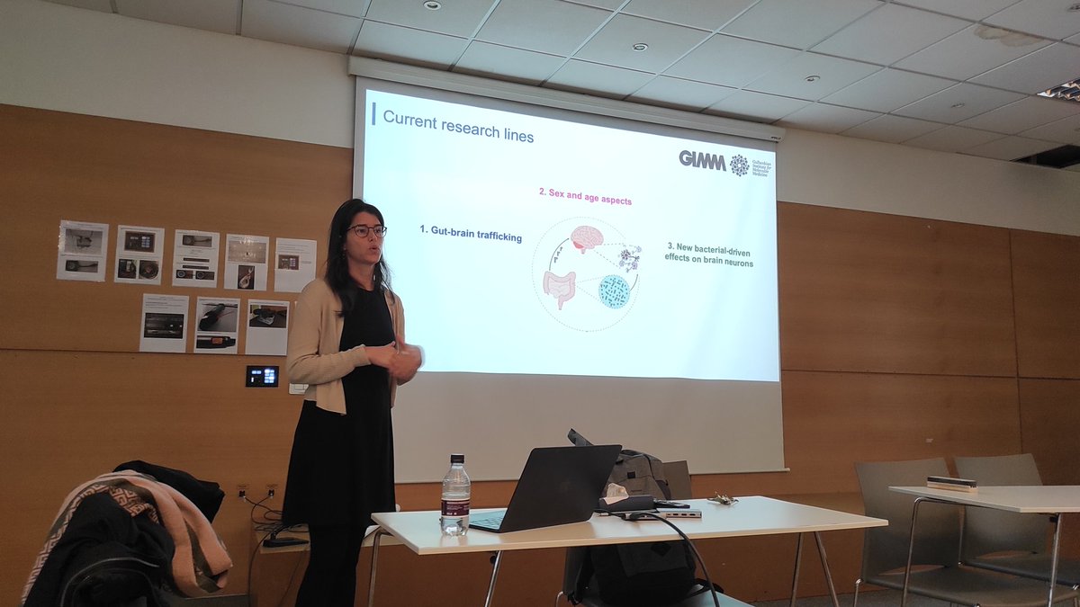 Very happy to host Ilana Gabanyi, head of the #Neurobiota lab at the Gulbenkian Institute, for our monthly @IGFLyon external seminar! Super exciting science on the gut microbiota - brain axis 🦠🧪
<a href="/Lucas_Rebiffe/">Lucas Rebiffé</a> @LeulierLab