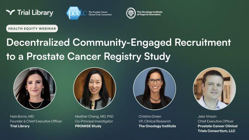The PCCTC (@thepcctc) on Twitter photo New webinar now available! <a href="/OncologyInst/">The Oncology Institute</a> recently partnered with <a href="/TrialLibrary/">Trial Library</a> for an impactful webinar, “Decentralized Community-Engaged Recruitment to a Prostate Cancer Registry Study.” docs.google.com/forms/d/e/1FAI… New webinar now available! <a href="/OncologyInst/">The Oncology Institute</a> recently partnered with <a href="/TrialLibrary/">Trial Library</a> for an impactful webinar, “Decentralized Community-Engaged Recruitment to a Prostate Cancer Registry Study.” docs.google.com/forms/d/e/1FAI…