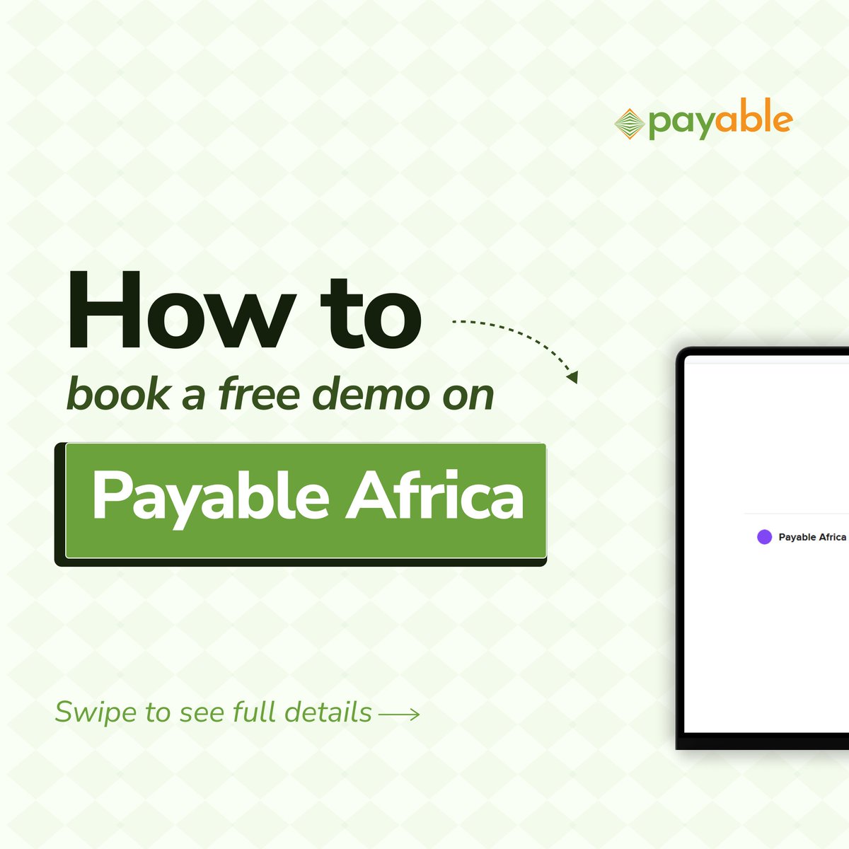 payableafrica's tweet image. ๐ want to see how Payable Africa can transform your business?
๐ Click the link in our bio to schedule a time that works for you and discover the power of automation!
#bookademo #usepayableafrica #payableafrica #streamlineyourbusiness #businesssolutions