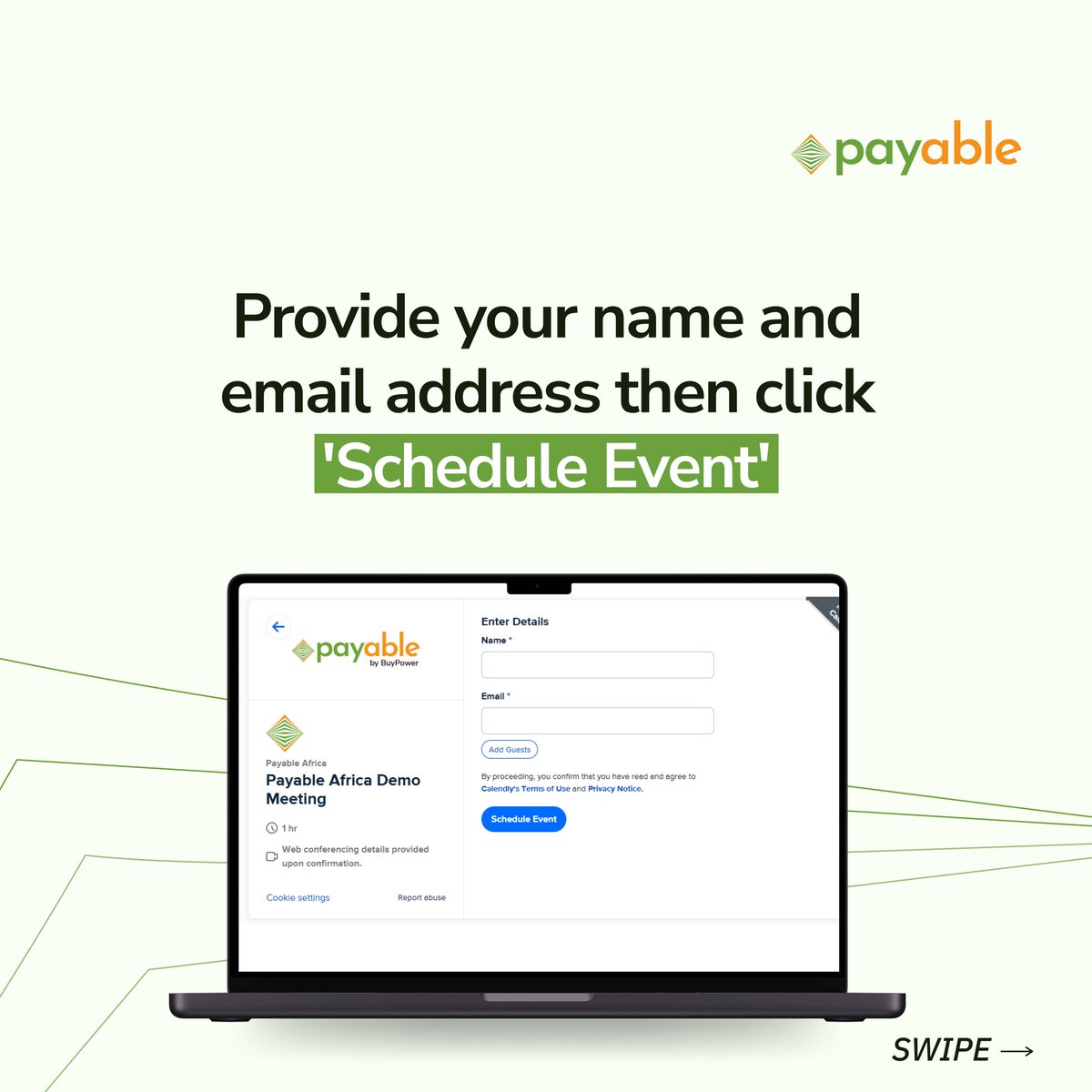 payableafrica's tweet image. ๐ want to see how Payable Africa can transform your business?
๐ Click the link in our bio to schedule a time that works for you and discover the power of automation!
#bookademo #usepayableafrica #payableafrica #streamlineyourbusiness #businesssolutions