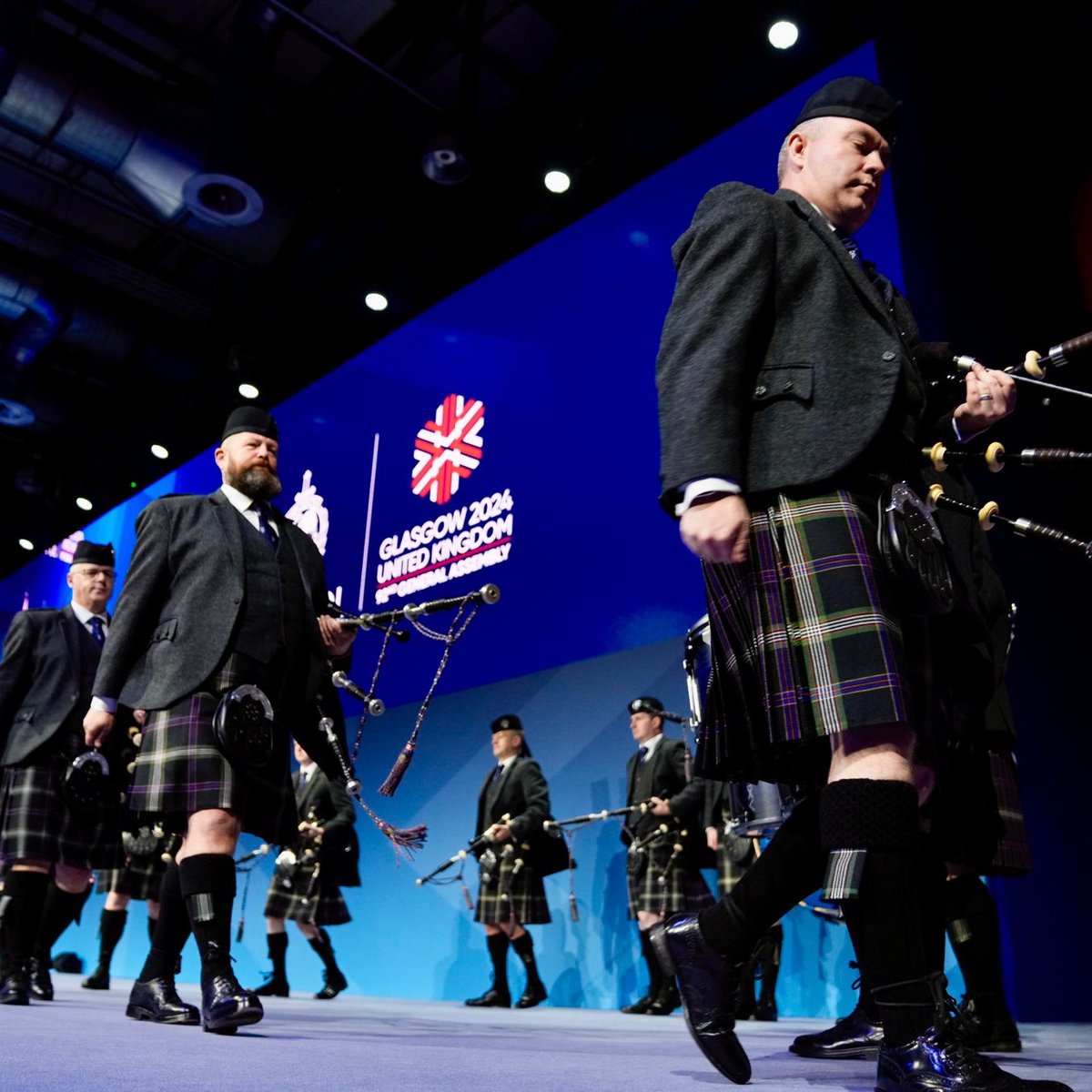 INTERPOL_HQ's tweet image. 📸 Highlights from the opening ceremony of the 92nd #INTERPOLGA in Glasgow, United Kingdom.