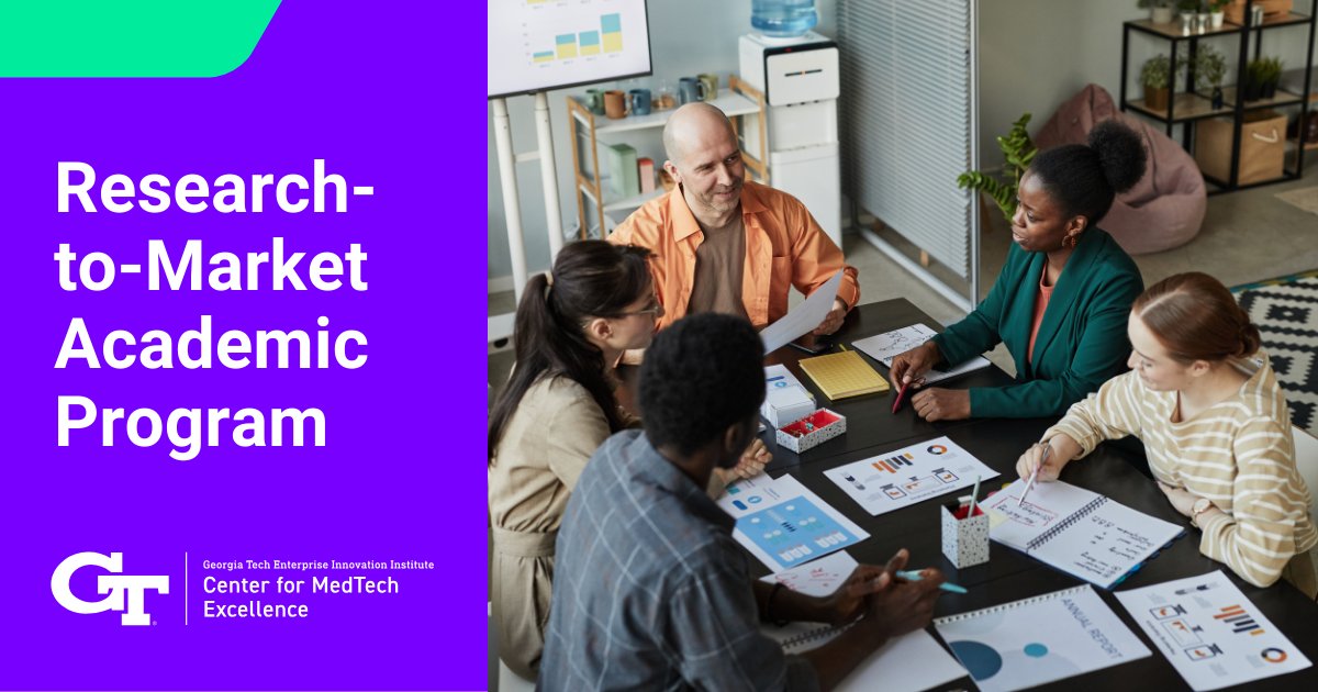 Our Research-to-Market Academic Program is ready to move your research forward! Over the course of 3 weeks, this dynamic program equips you with the tools to discover customers and commercialize their inventions.

medtech.gatech.edu

#MedTech #ResearchToMarket #LifeSciences