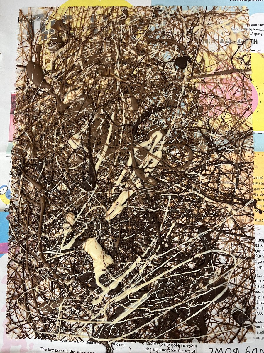 AnfieldRoadY4's tweet photo. It’s been a choctastic start to the half term in Brainiacs 🍫 🤤 We’ve evaluated packaging, looked at the history of chocolate, researched into fair trade, explored the process from cacao to bar and created abstract artwork from melted chocolate #provocationday https://t.co/2PMr1ngLKY