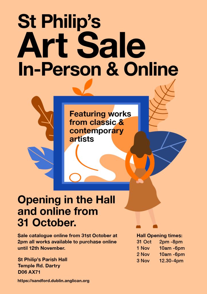 St Philip's Art Sale continues online until Tuesday 12th November sandford.dublin.anglican.org/art-sale-and..…