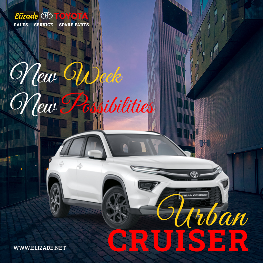 contactelizade's tweet photo. New Week, New Possibilities!" 🚗✨ Step into the week with confidence and style in the all-new Toyota Urban Cruiser – your perfect companion for every adventure.
Ready to explore new horizons? Contact us now!
https://t.co/v14WIIyQrS
#toyota #UrbanCruiser #automobileservices https://t.co/EYtzIVnNpg