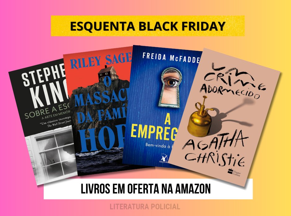 literapolicial's tweet photo. ESQUENTA BLACK FRIDAY - Todas as ofertas selecionadas mais legais nos gêneros de suspense, crime, mistério, HQs e graphic novels.

✅ Veja aqui: https://t.co/PmLfLkSo6b

✅ Página do evento: https://t.co/H9KOu5TjDp

✅ Todos os cupons: https://t.co/8lpy495QKw https://t.co/BeXZ6dwtYD