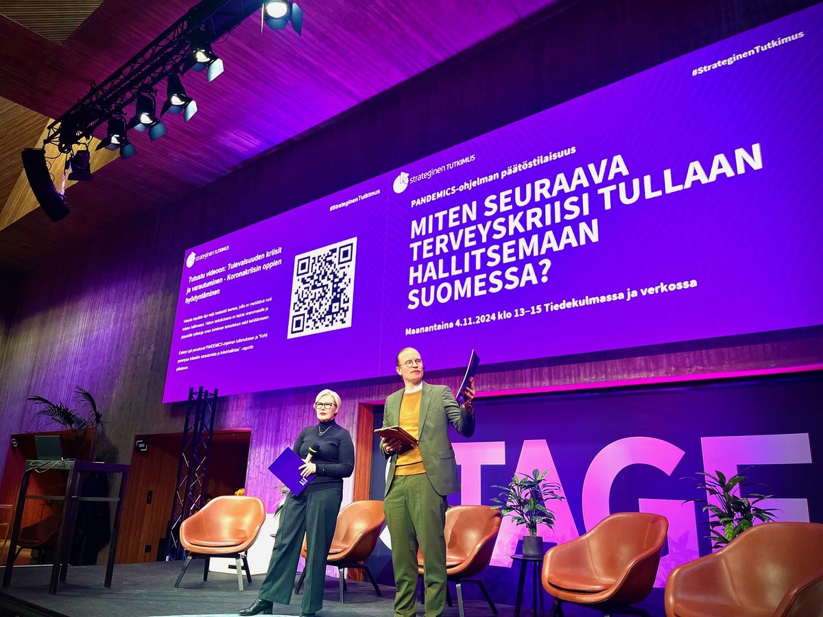 Iltapäivän ohjelmassa Koronapandemian opit -raportin julkistaminen. Laajan tutkijajoukon tekemä julkaisu tarjoaa tietoa koronapandemian keskeisistä opeista sekä suosituksia kriisien ennakointiin,  ennaltaehkäisyyn ja hallintaan: aka.fi/globalassets/3… <a href="/Akatemia_STN/">Strateginen tutkimus</a> <a href="/tiedekulma/">Tiedekulma</a>