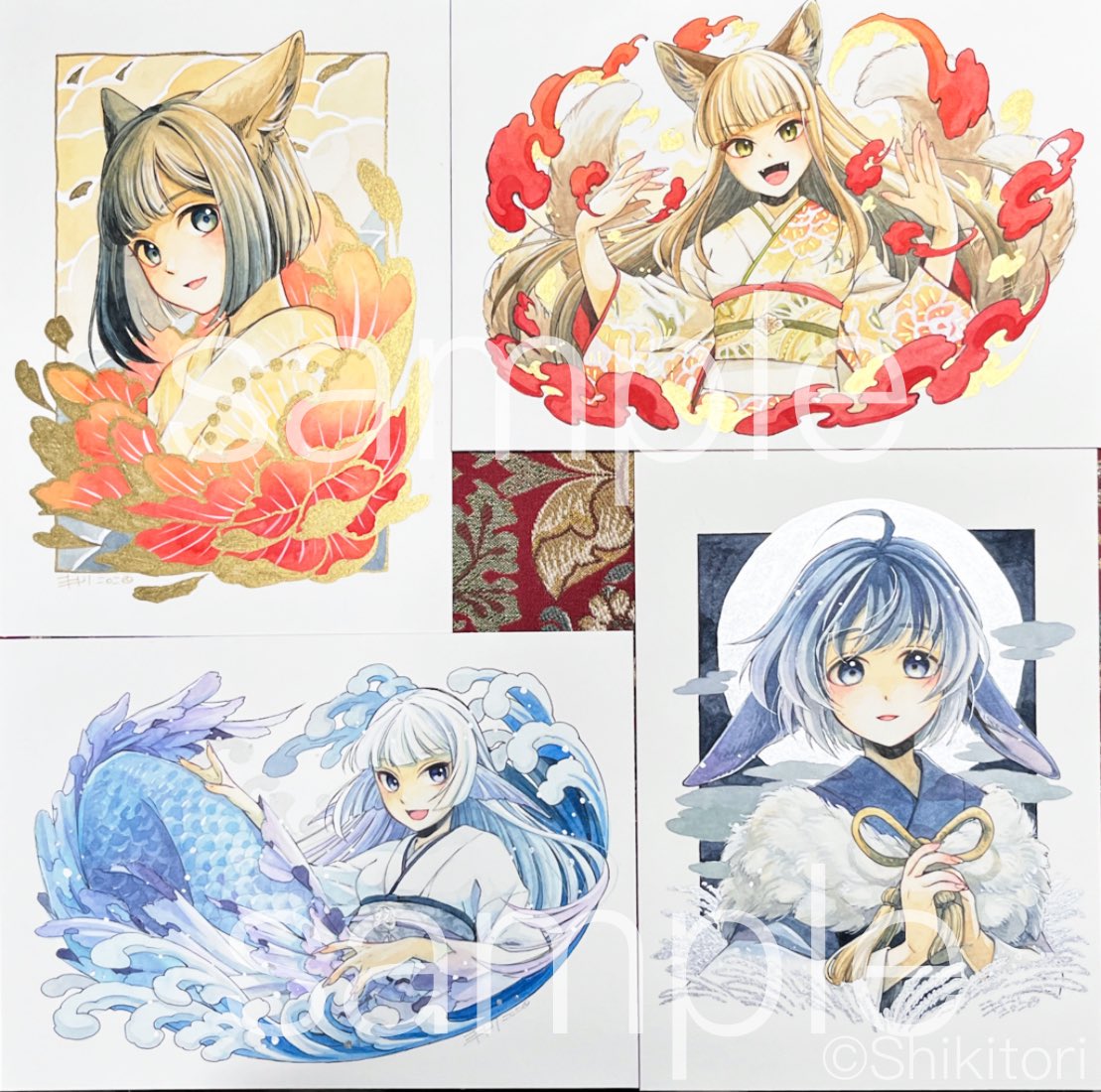 ドリームコミッション用のイラスト一覧です!
画像1枚目の右の紅葉柄がオークション、それ以外が即売になります
#ドリームコミッション 