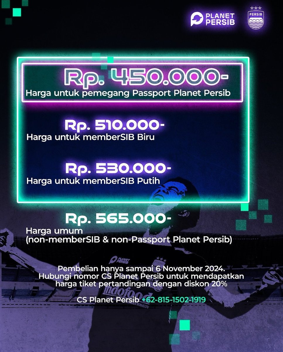 LalajoPersib's tweet photo. Planet @persib icalan Tiket Lion City Sailors vs Persib (7/11) pangaosna di up. Mendingan langsung ka website resmina weh https://t.co/7p3Wi8bB1c 😁 https://t.co/x4VMJfzQeb