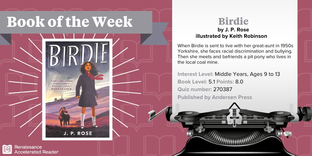 ✨ This week's #BookOfTheWeek is a story of hope and courage, exploring themes of family, racism and identity. Written by <a href="/jprosewriter/">Jacqui Rose - JP Rose - a writer of sorts</a>, it follows Birdie who is sent to live with her great-aunt in 1950s Yorkshire and befriends the village's last remaining pit pony.