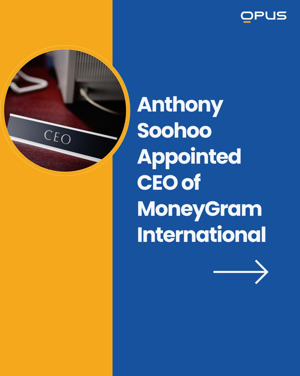 OpusTechGlobal's tweet photo. 📅 The Week That Was in Payments
Anthony Soohoo Appointed CEO of MoneyGram International
https://t.co/DHVoQ25FN3
PSP Services Acquires NCR Atleos’ Transaction Processing and Card Management Business in Canada
https://t.co/gLo8ilAPk2
#WeekInPayments #OpusTechnologies https://t.co/Mm5YCtb76C
