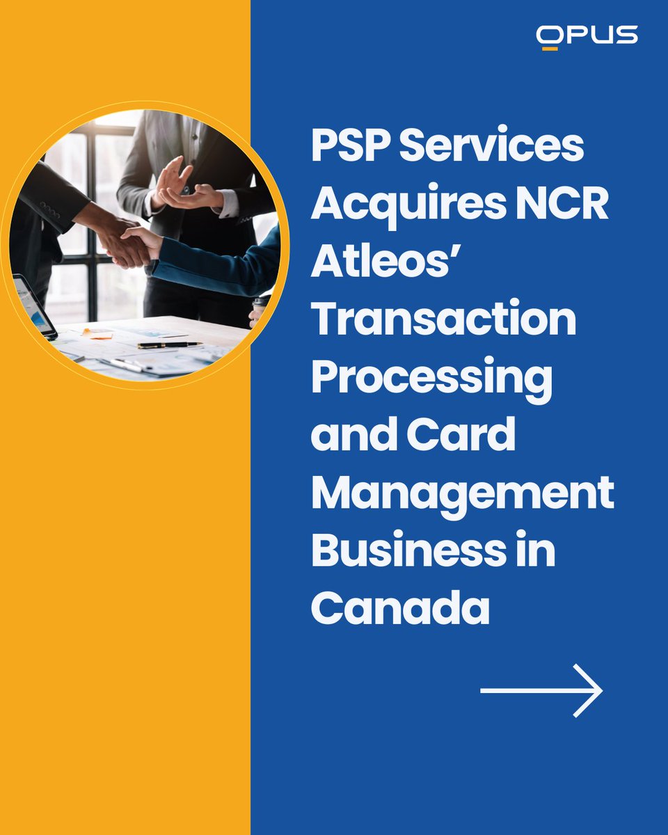 OpusTechGlobal's tweet photo. 📅 The Week That Was in Payments
Anthony Soohoo Appointed CEO of MoneyGram International
https://t.co/DHVoQ25FN3
PSP Services Acquires NCR Atleos’ Transaction Processing and Card Management Business in Canada
https://t.co/gLo8ilAPk2
#WeekInPayments #OpusTechnologies https://t.co/Mm5YCtb76C
