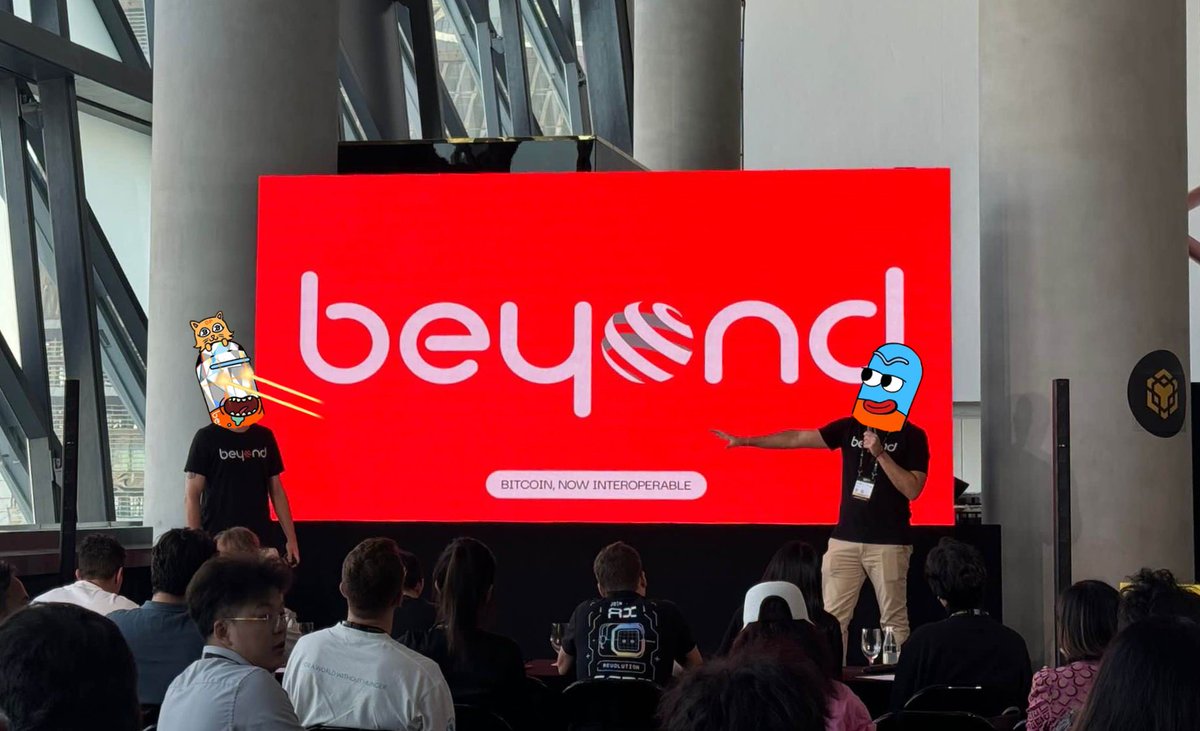 magnus_beyond's tweet photo. We got invited and had the pleasure of pitching Beyond on stage at the @Binance Blockchain Week in Dubai! 🤝

Big milestones ahead. Just wait till you see what we’re cooking with @LayerZero_Labs and @BNBCHAIN—connecting the Bitcoin ecosystem like never before. https://t.co/HSIoTUW88p