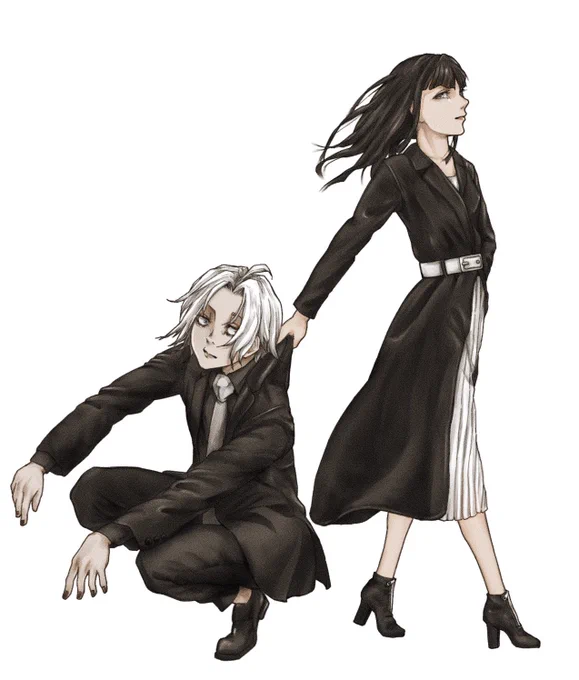 「TVアニメ10周年&東京喰種EX.」 記念イラスト 15:「滝澤政道」「安久黒奈」 #東京喰種 #TokyoGhoul #fanart