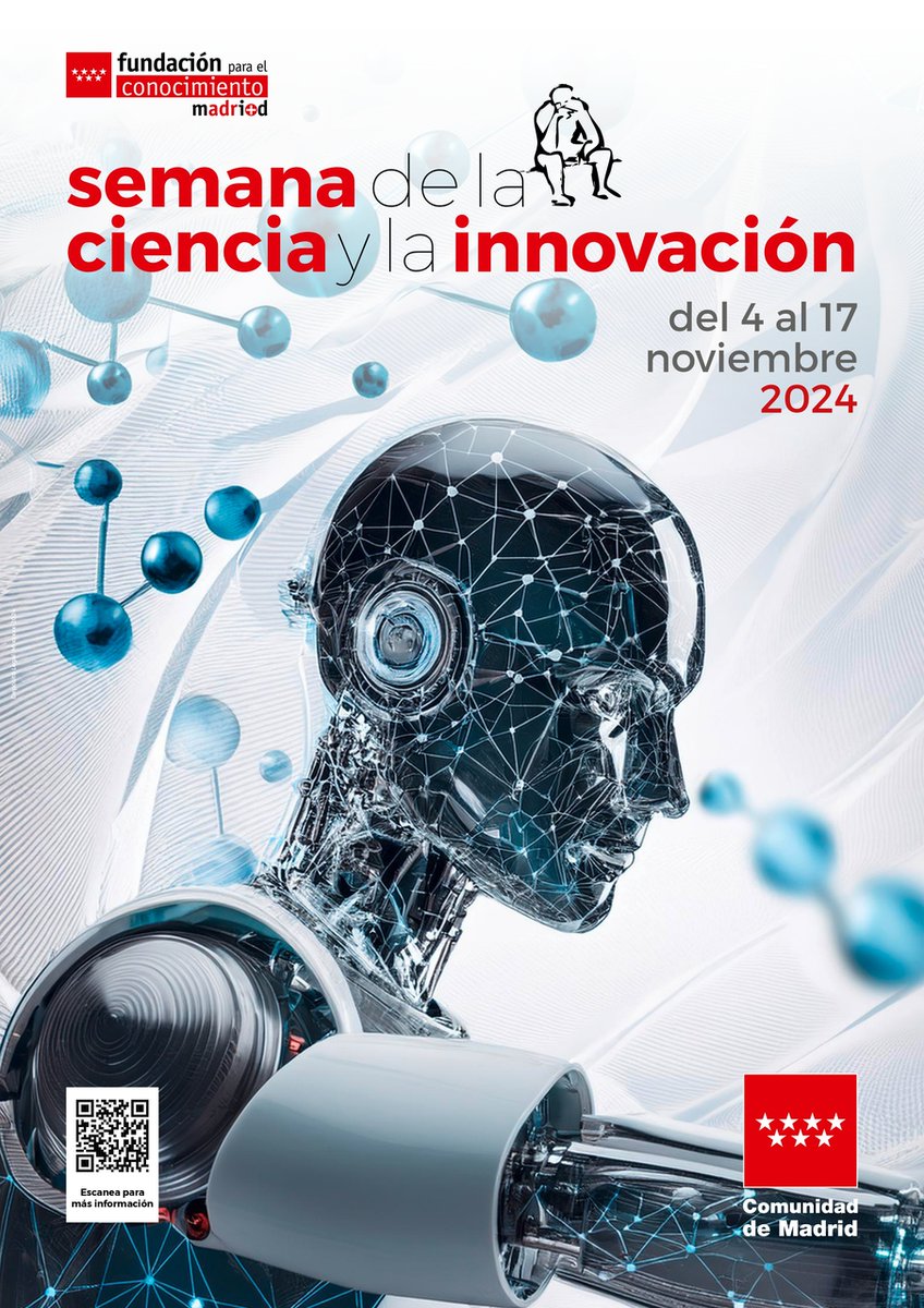 📢 ¡Comienza la Semana de la Ciencia 2024!
🔬 Desde hoy y hasta el 17 de noviembre habrá 1.600 actividades gratuitas para todos los públicos repartidos por 20 municipios.
👁️ Echa un vistazo a todas las actividaes y apúntate ya
#SemanaCienciaMadrid2024
 c.madrid/paz393
