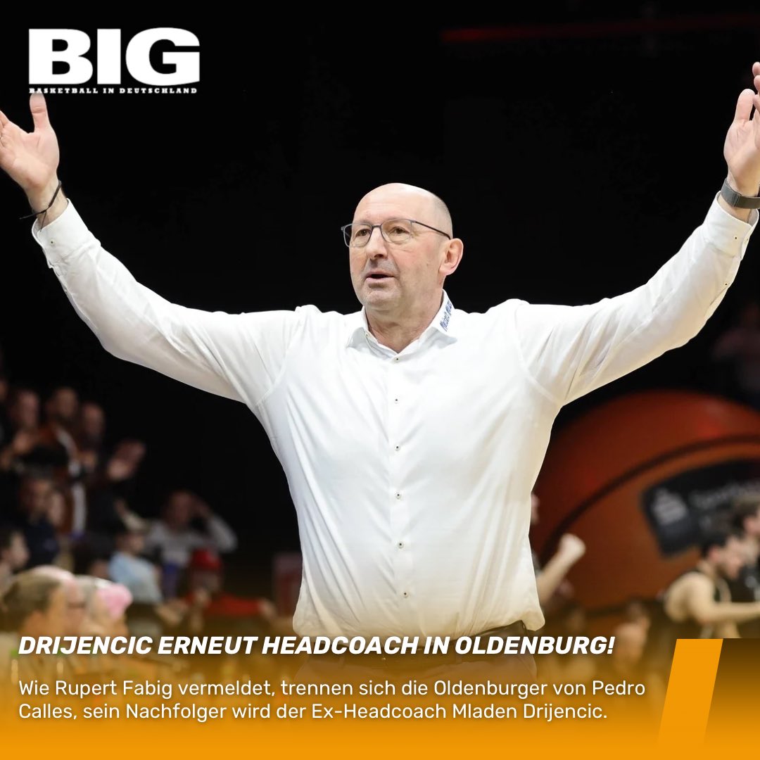 BIG_Deutschland's tweet photo. Wie BIG-Autor @rupertfabig vermeldet, trennen sich die EWE Baskets von Pedro Calles. 
Nach dem schwachen Saisonstart ziehen die Verantwortlichen nun den Schlussstrich. (1/2) https://t.co/IDkCttEWUp
