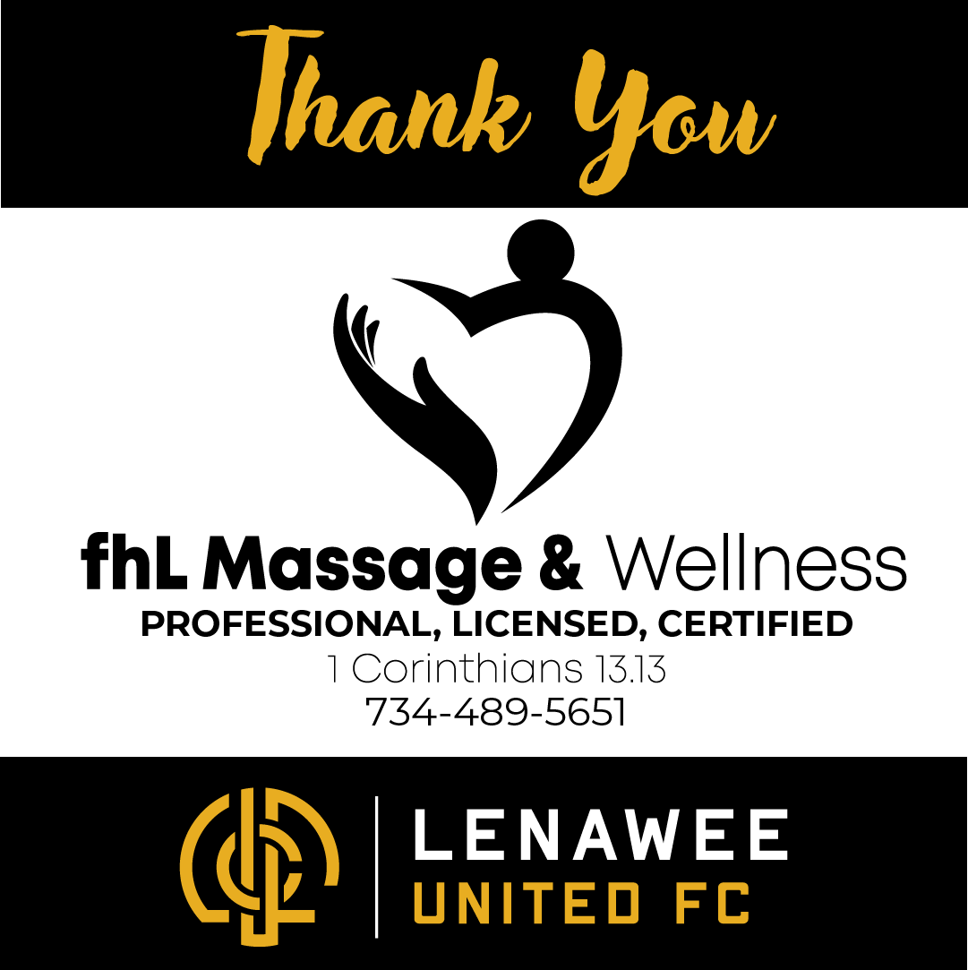 Thank you to FHL Massage &amp; Wellness for sponsoring our Mitchell Park Fields for the Fall 2024 and Spring 2025 seasons! Your support means the world to us. Visit them here:facebook.com/therapy4yourmu…

#LenaweeUnitedFC #Wellness #ThankYouSponsors