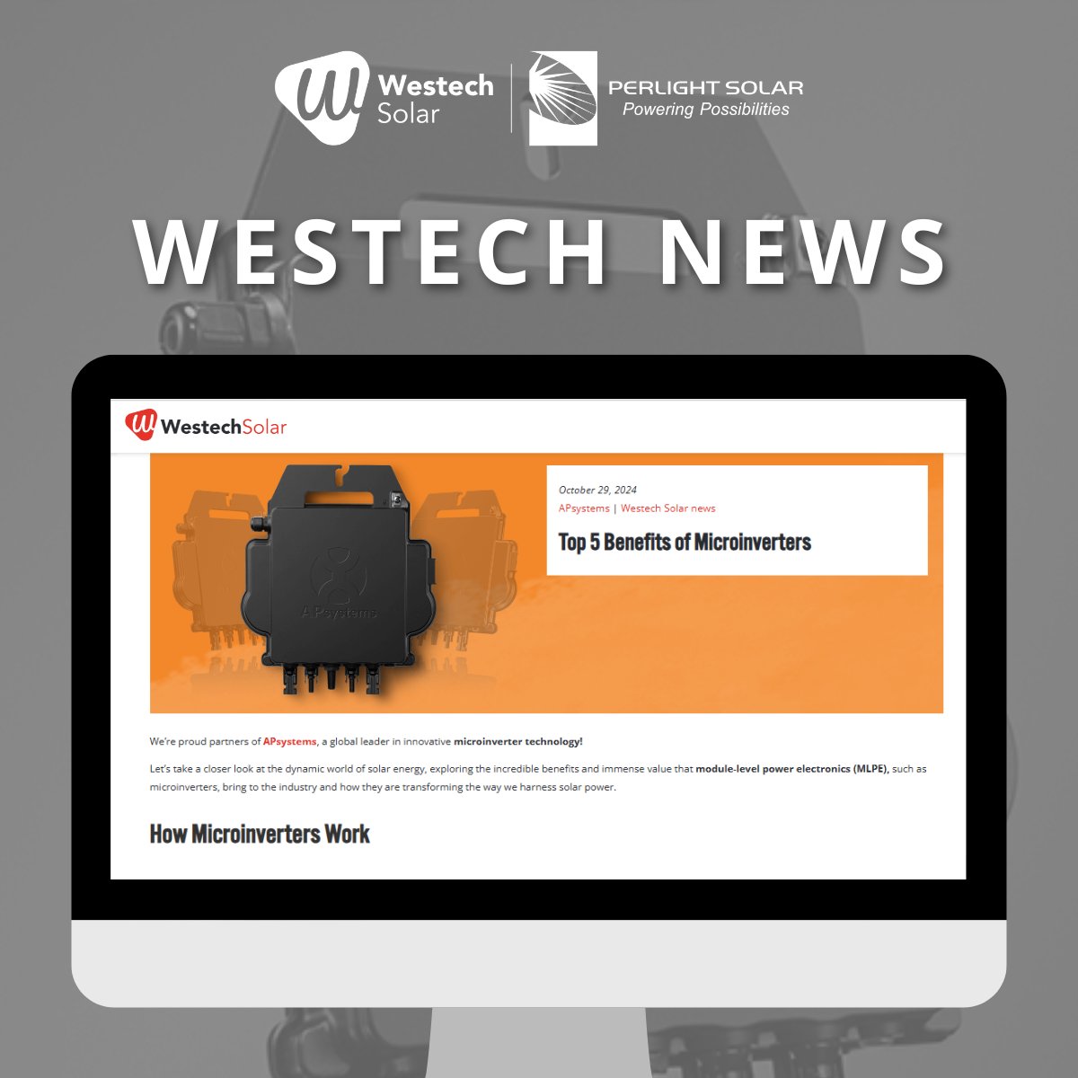 Explore the top 5 benefits of <a href="/APsystems_EMEA/">APsystems EMEA</a> microinverters in our new blog! ✨

✨ Optimised performance
🦺 Enhanced safety
⌚ Real-time monitoring
🏠 Design flexibility
📈 Easy scalability

Learn why they’re the smart choice for safety and efficiency 👉 tinyurl.com/westech-s
