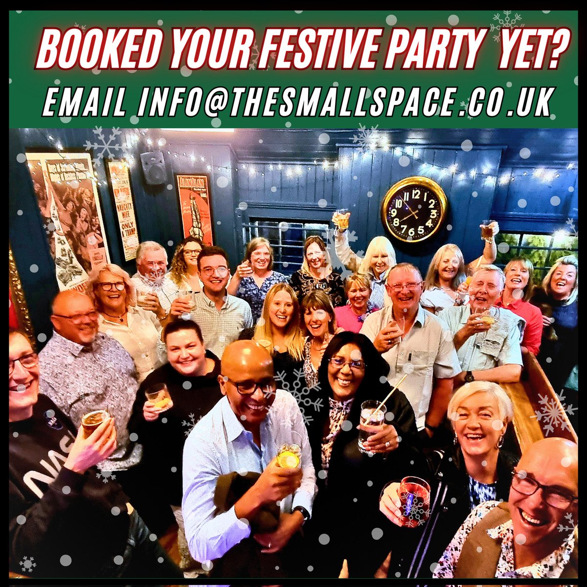Booked your festive party yet? Choose Wales' No.1 Nightlife Venue &amp; our comedy magic &amp; mind-reading show 'VIVA VEGAS' . See thesmallspace.co.uk 'Private Parties' section  

#theatre #magic #comedy #Barry #cardiff #whatsoncardiff #supportlocal #cocktails #partytime #partyvenue