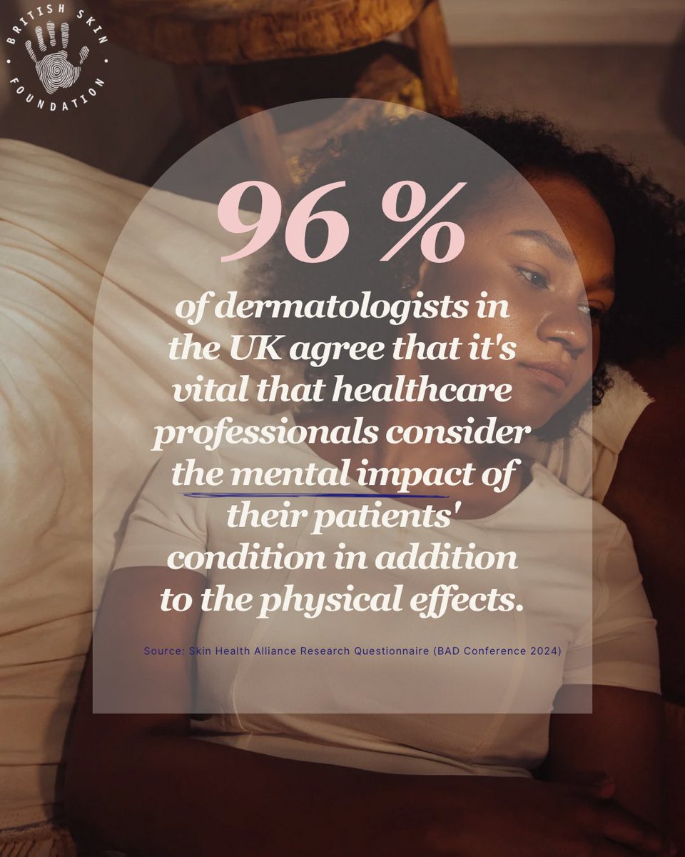 Skin health is more than just skin deep - mental wellness matters too ❤️‍🩹

For more information &amp; resources, head over to the skin and mind section on our website: britishskinfoundation.org.uk/looking-after-…

#BritishSkinFoundation #SkinHealth #MentalHealth #SkinAndMind