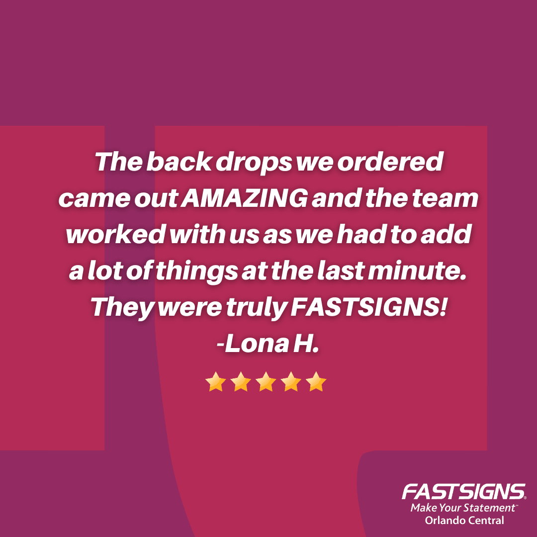 FastsignsOrland's tweet image. We are so thankful for your thoughtful review. Your satisfaction is our highest reward, and we appreciate your business immensely.

#fastsigns #fastsignsdidit #realreviews #customerservice #dreamteam #signs #shoplocalorlando #orlandosmallbusiness