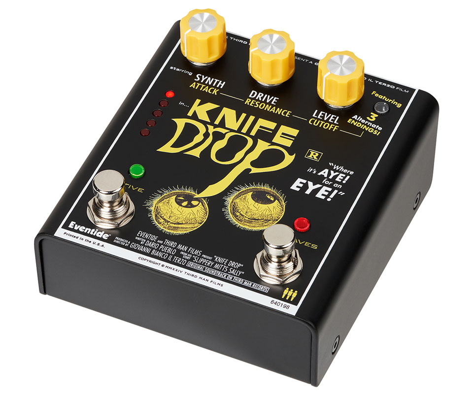 Muzyk_FCM's tweet image. 1/3 Jack White i jego Third Man Hardware połączyli siły z firmą Eventide Audio, a owocem tej współpracy jest efekt o nazwie Knife Drop, łączący w sobie kilka bloków pozwalających modyfikować sygnał z instrumentu na różne sposoby. #EventideAudio 
@EventideAudio 
@SoundService_eu