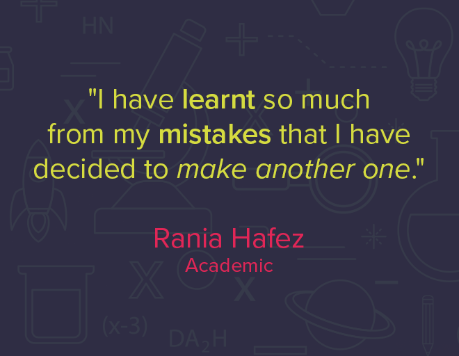 gsc1's tweet photo. #ScienceQuoteOfTheWeek
"I have learnt so much from my mistakes that I have decided to make another one."
Rania Hafez - Academic https://t.co/HVxSsImAwB