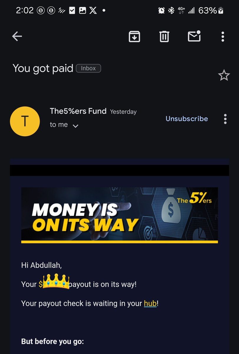 apexklad's tweet photo. 6th payout received successfully 🔥💯
Thanks @the5erstrading 👌 https://t.co/VDVSy5BEVx