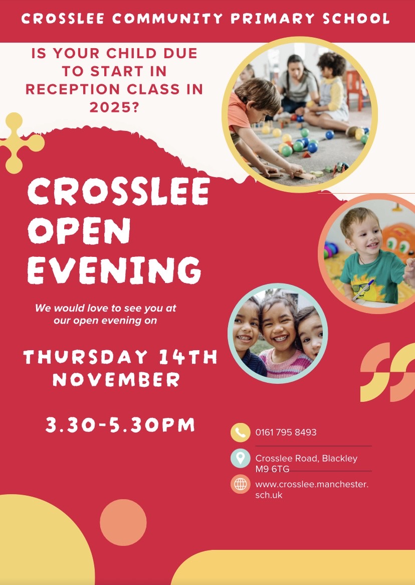 Is your child due to start reception class in September 2025? We would love to see you at our open evening on Thursday 14th November.

Please share