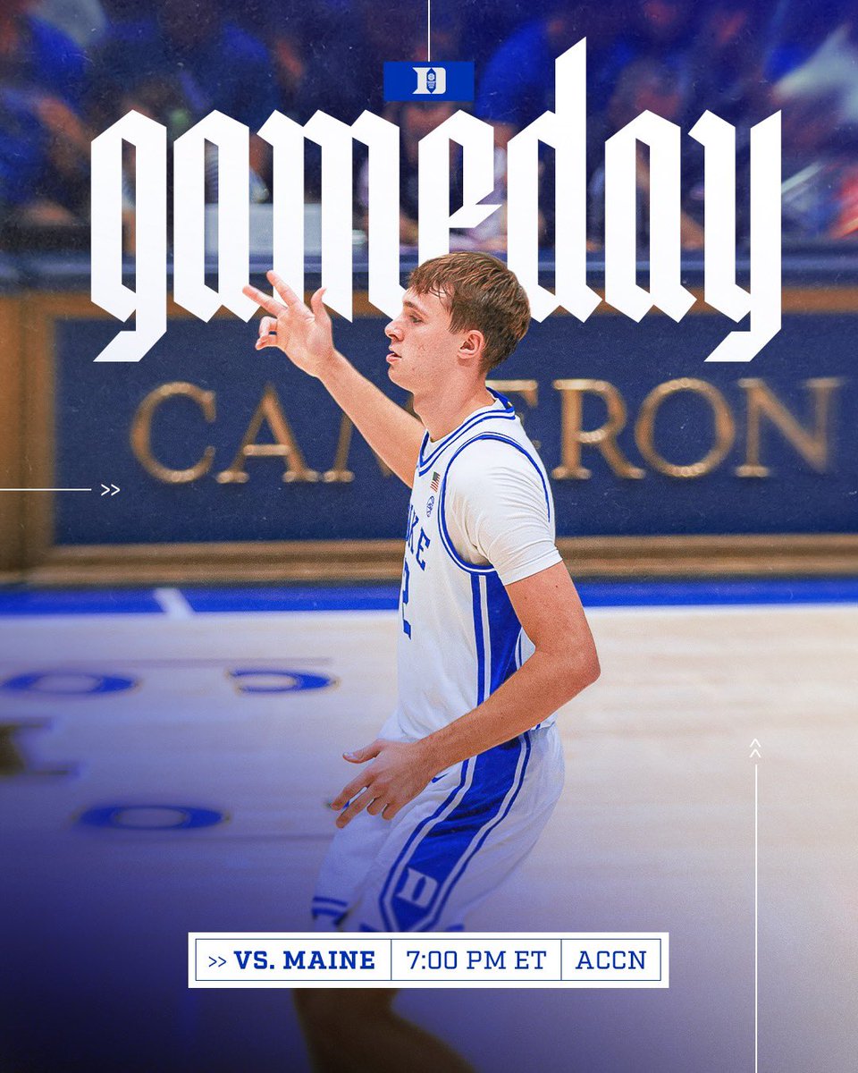 The wait is over ⌛️ 

🆚 Maine
⏰ 7 PM ET
📺 ACCN 

#HereComesDuke 😈🏀