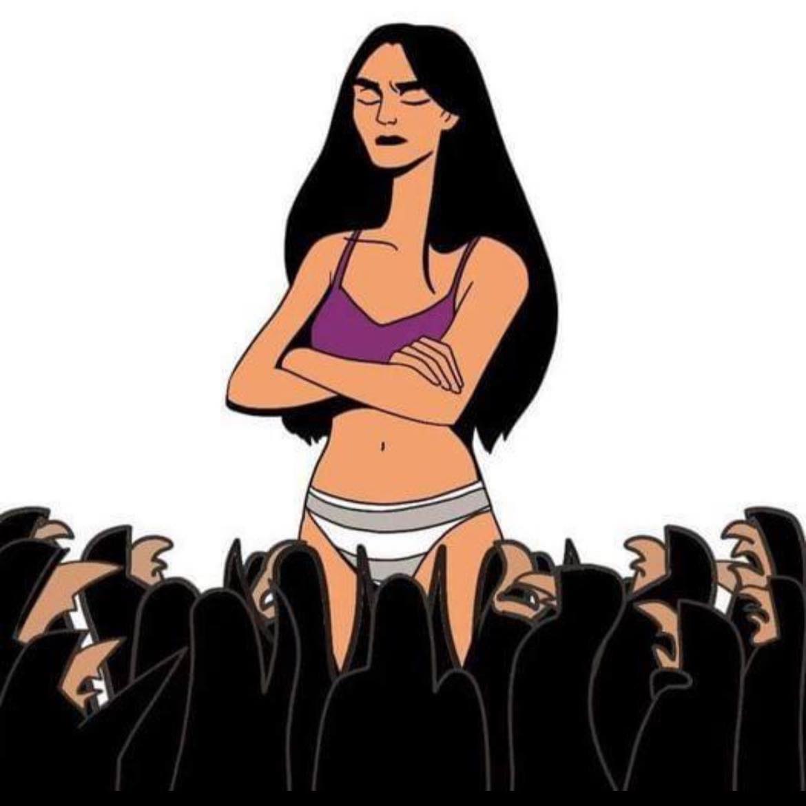 JE SUIS AHOU DARYAEI !
Ahou Daryaei. Étudiante iranienne, audacieuse jusqu'à l’effronterie, elle a osé se dénuder jusqu’aux sous-vêtements dans le royaume des Mollah, où un simple cheveu qui dépasse peut valoir la mort. Masha Amini en a payé le prix de sa vie.