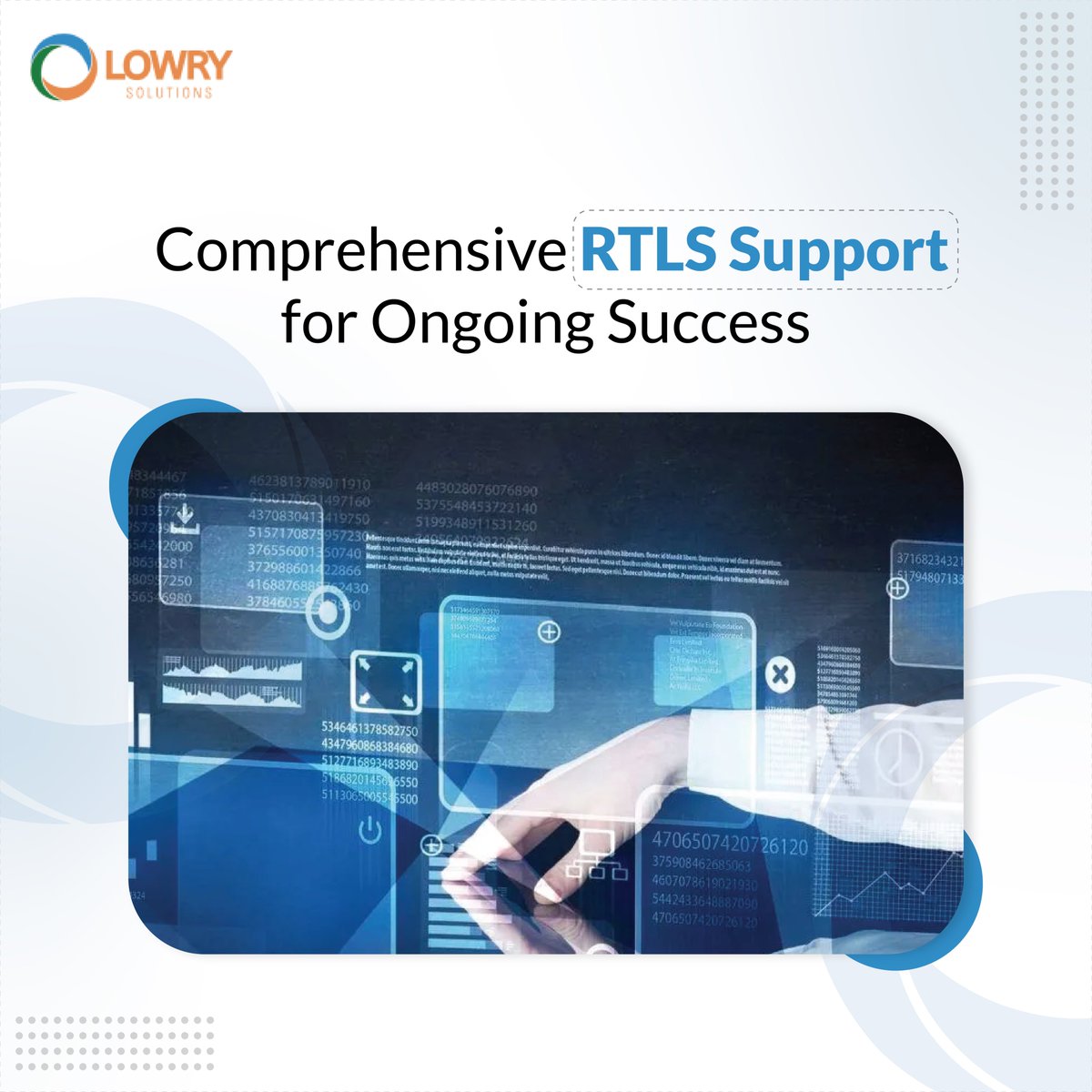 LowrySolutions's tweet image. Your #RTLS journey doesn’t stop at installation. With #LowrySolutions, you get full Tier 1, 2, and 3 support, covering repairs, software assistance, and #team training. We&apos;re here to ensure your system stays efficient and productive.

lowrysolutions.com/solutions/rtls…