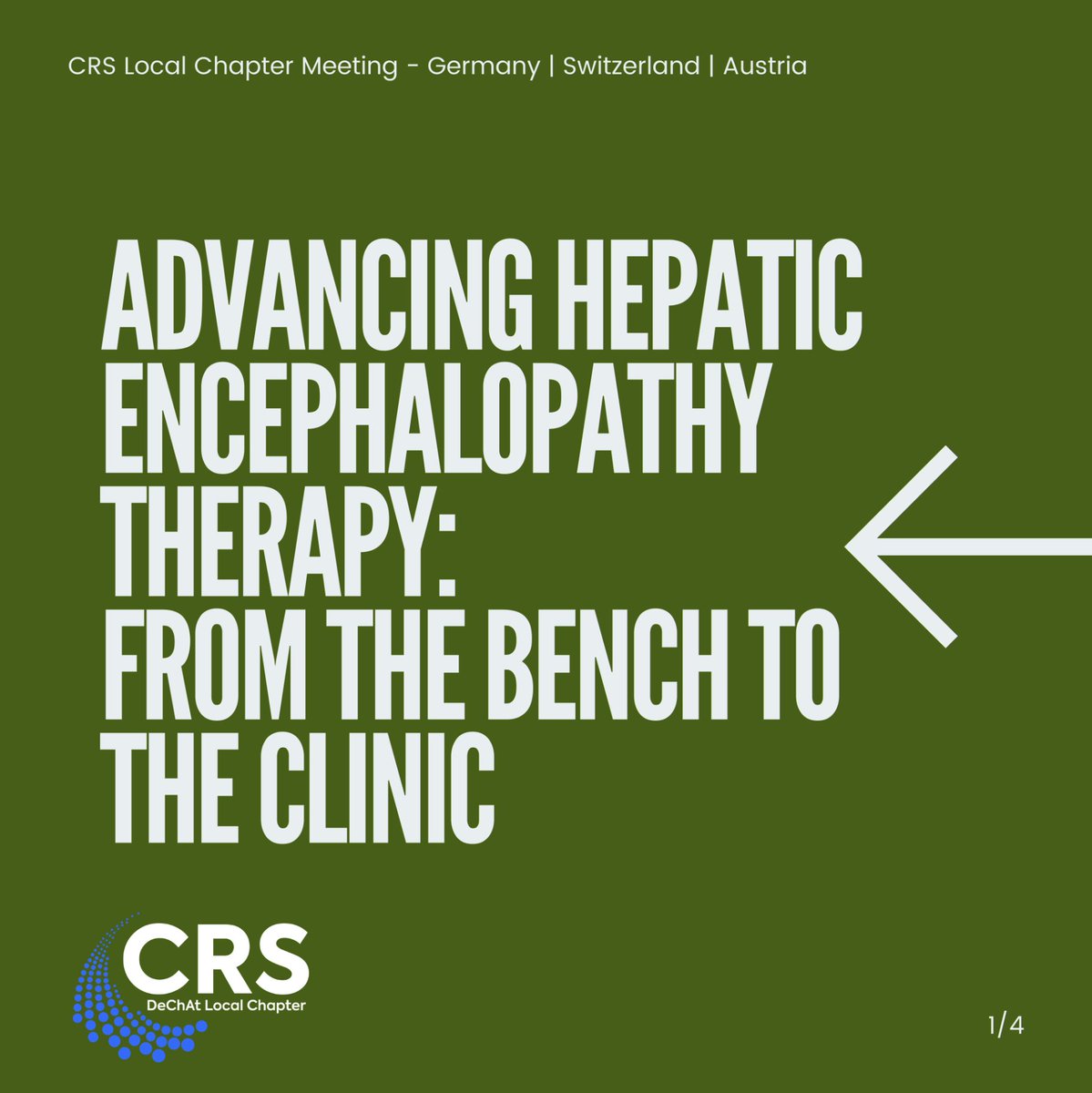 luciani_lab's tweet photo. How to bring hepatic encephalopathy therapy from bench to bedside? Prof. JC Leroux @ETH_en will talk about this topic in the "Academia to Industry" session on Feb 13 2025 at the @CRS_GermanChapt Meeting in Bern! Deadline abstracts for short talks Dec 1 https://t.co/0vRluI2VrS https://t.co/93cvzBLqZL