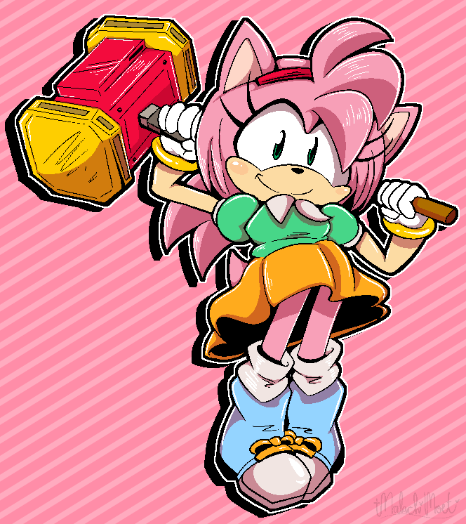 MalachiMoet's tweet photo. Modern Amy Rose, but dressed as Classic Amy Rose https://t.co/vtvrq2Iq1q