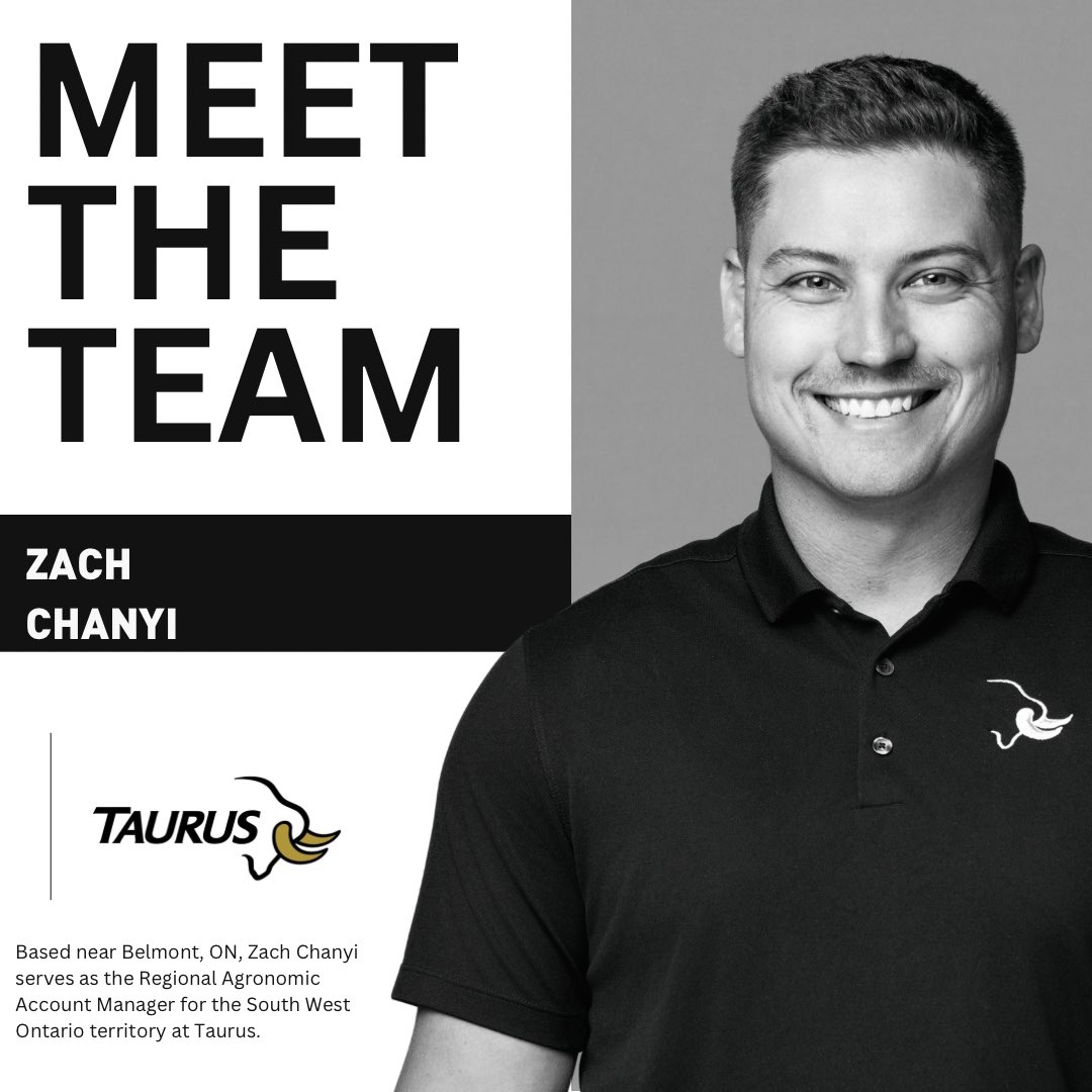 Meet Zach Chanyi, CCA - Regional Agronomic Account Manager 
For nearly two years, Zach has led the charge in bringing Taurus’ advanced technologies to Ontario’s agriculture sector. With over a decade of experience, Zach is not only incredibly knowledgeable but also deeply