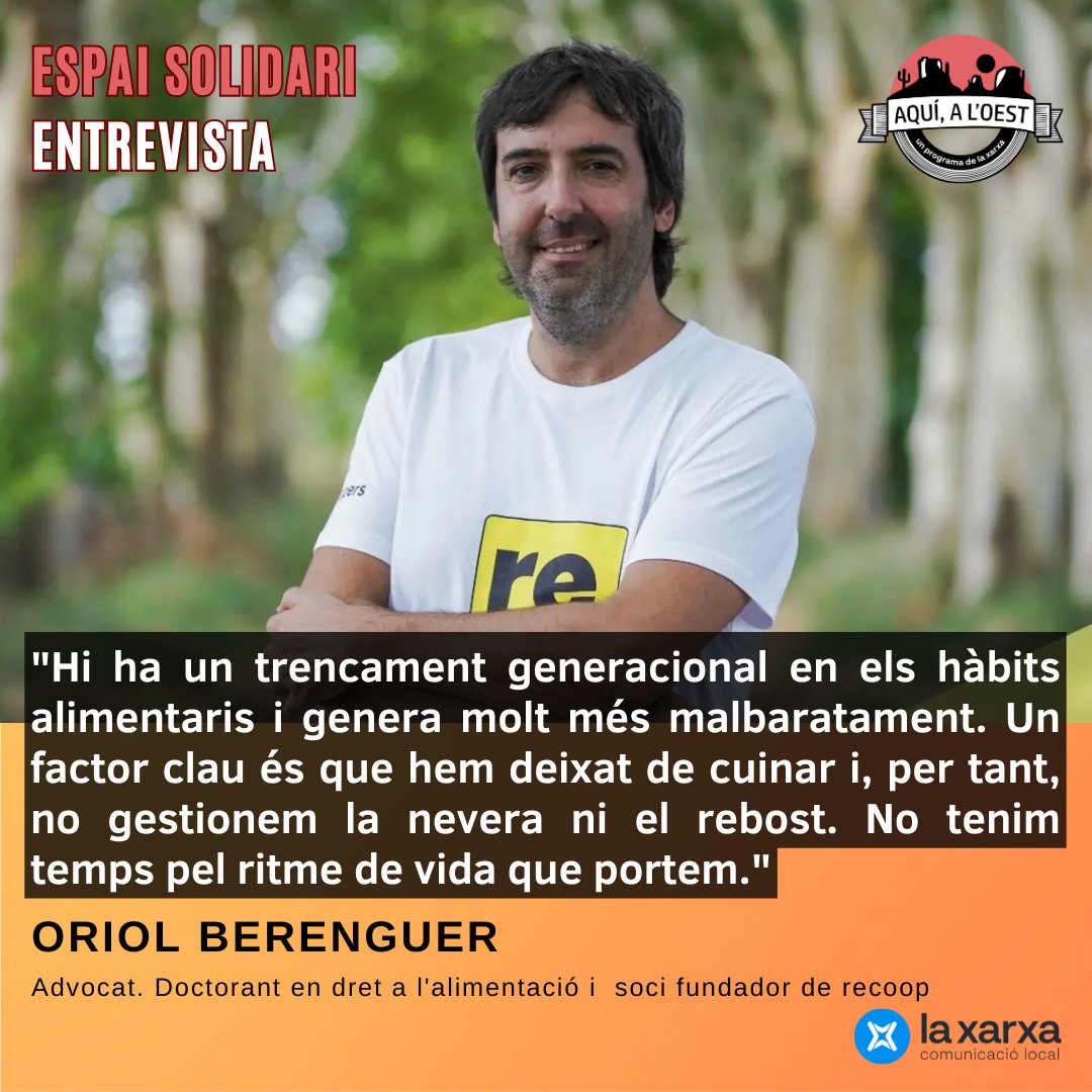 No et perdis l’entrevista amb Oriol Berenguer, activista per un sistema alimentari més just i sostenible! 🌍

🍽️ Parlarem de com transformar el sistema alimentari cap a un model més respectuós amb els aliments, les persones i el planeta.

📻 A partir 17.15h a la teva ràdio local!