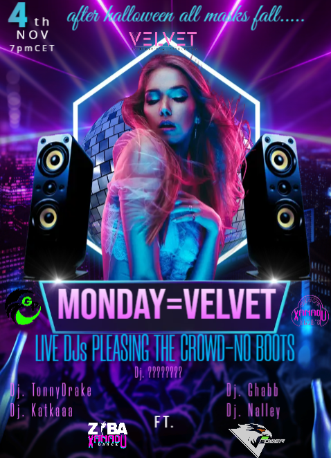 3dxvelvetdjs's tweet photo. Monday = Velvet
nuff said
now let's get party started and kick off November in style - see you at 7PM CET
#3dxchat #3dxchatevent #3dxevent https://t.co/RZUdggS7Mr