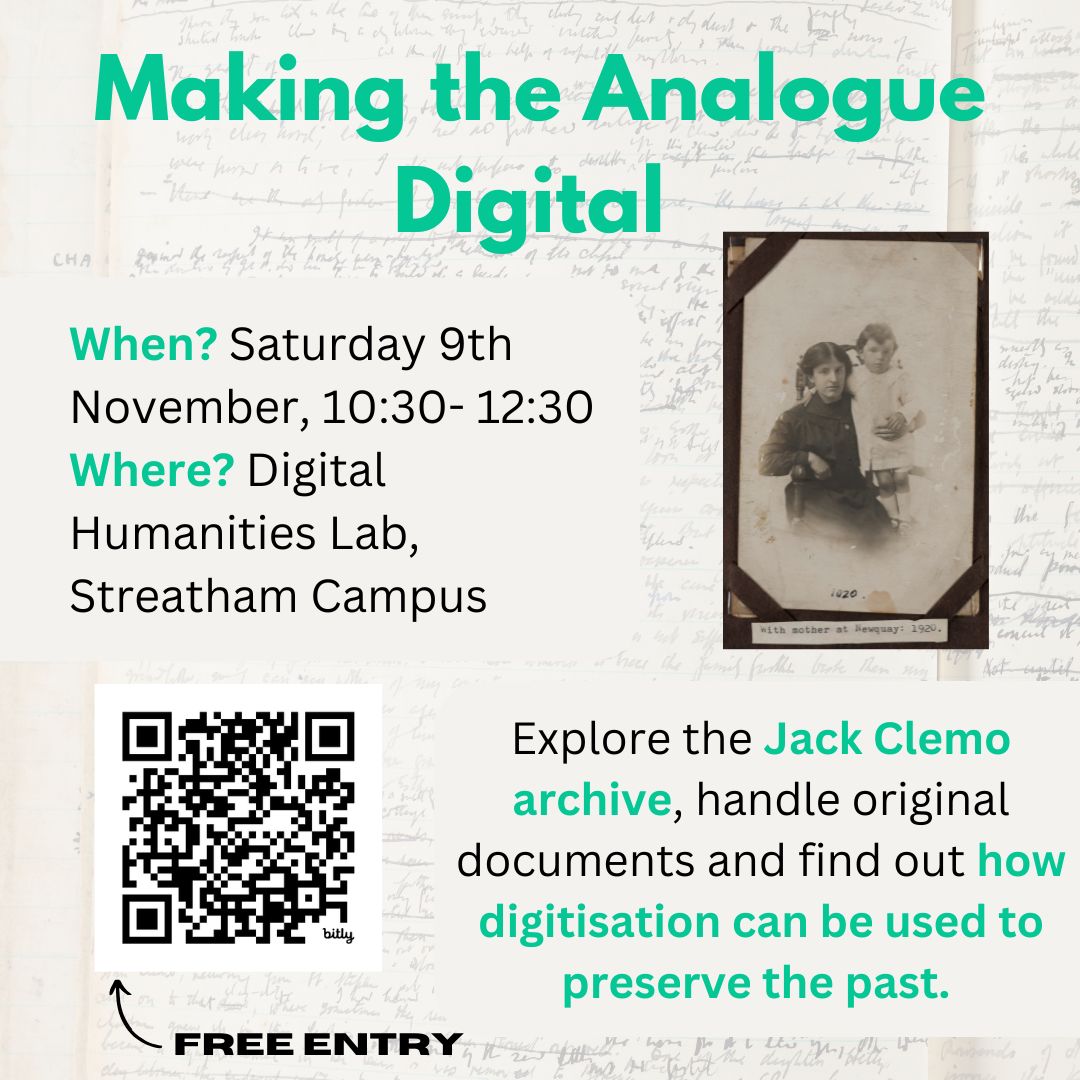 University of Exeter Heritage Collections (@uoeheritagecoll) on Twitter photo 📣 Not long until our FREE <a href="/ESRC/">Economic and Social Research Council</a> Festival of Social Science event - and tickets are still available!
In collaboration with <a href="/ExeterDH/">Exeter Digital Humanities</a>, we invite you to explore how and why we digitise archives.
For more info and to book ➡️eventbrite.co.uk/e/making-the-a…
#Exeter #Archives #JackClemo 📣 Not long until our FREE <a href="/ESRC/">Economic and Social Research Council</a> Festival of Social Science event - and tickets are still available!
In collaboration with <a href="/ExeterDH/">Exeter Digital Humanities</a>, we invite you to explore how and why we digitise archives.
For more info and to book ➡️eventbrite.co.uk/e/making-the-a…
#Exeter #Archives #JackClemo