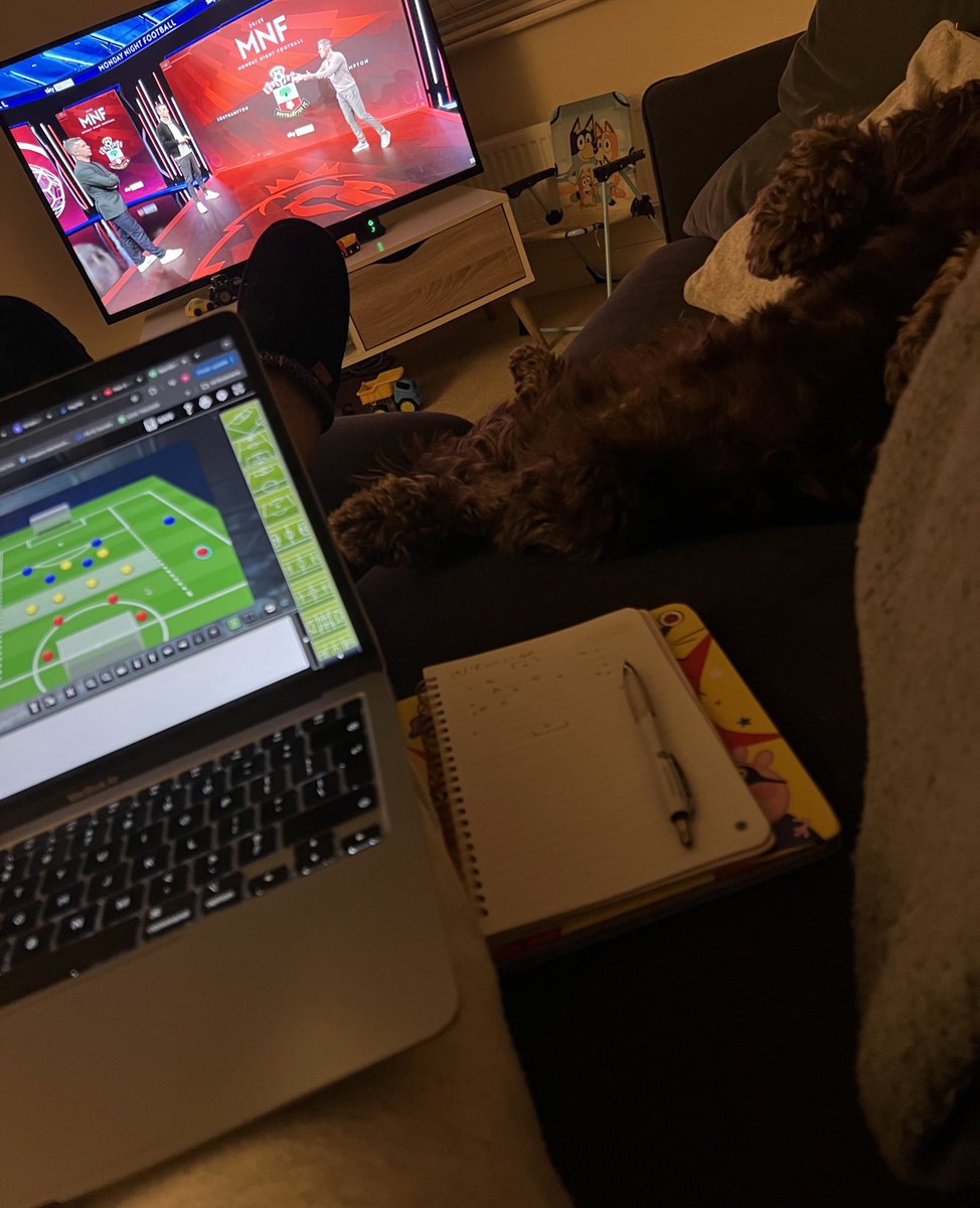 Study - prep - chill 🐶

Usually some good coaching insights. 

Quite often I prefer the pre / post analysis over watching the games #mnf #prep
