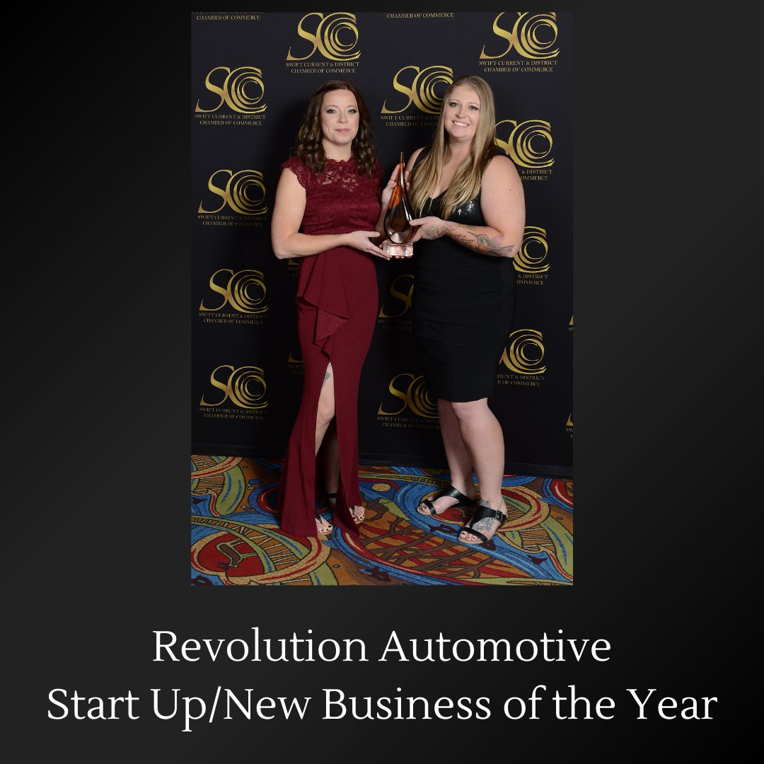 SwiftChamber's tweet photo. Congratulations to our Start Up/New Business of the Year winner, Revolution Automotive Swift Current! Your innovation and drive are paving the way for an exciting future!
#StartUpSuccess #SCBEX https://t.co/r36XcMbTwQ