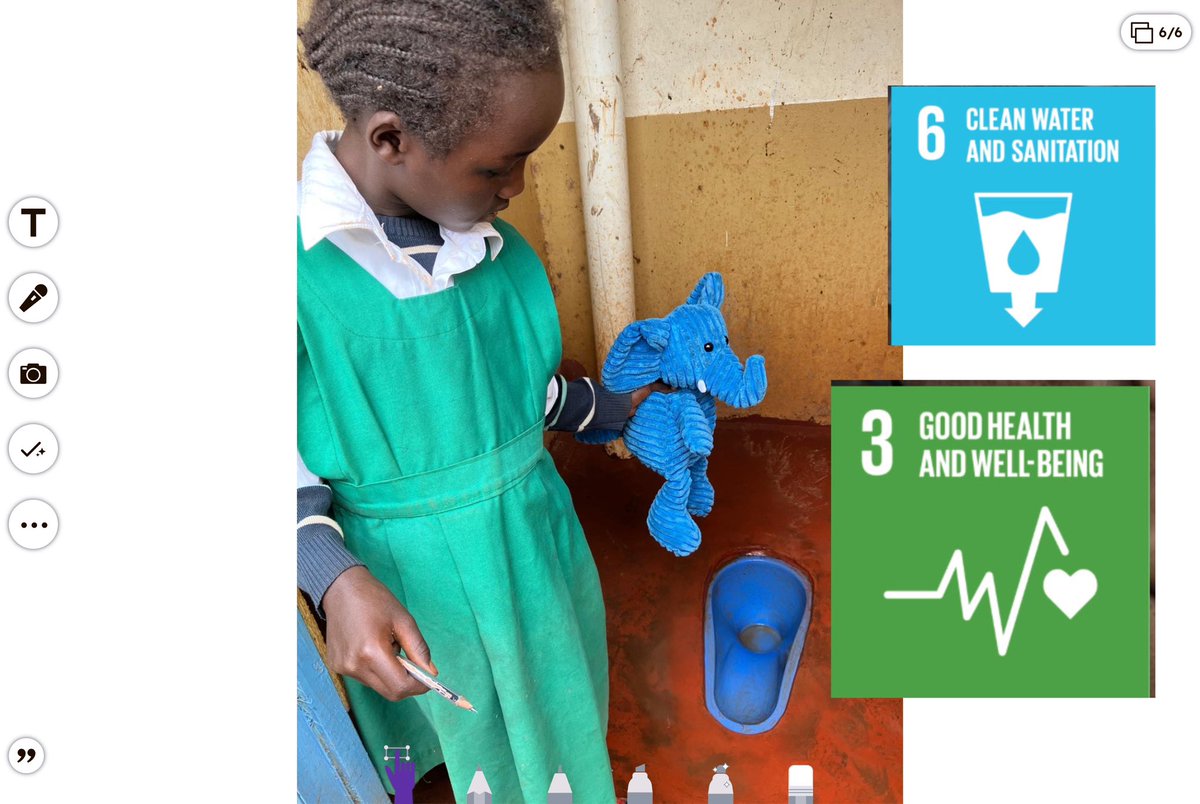 ElliePrimary1's tweet image. We used @Seesaw to match Blue Ellie’s latest adventure in Kenya to the Global Goals. #SDGs