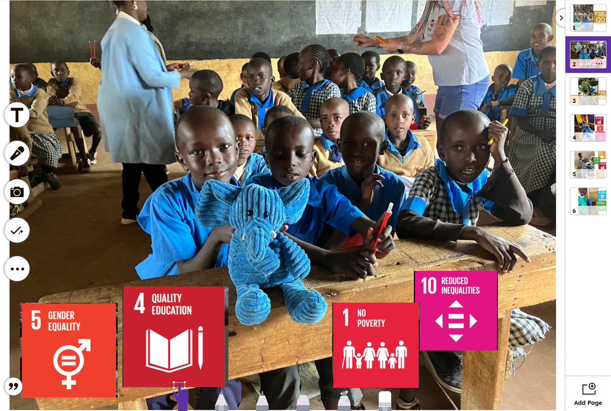 ElliePrimary1's tweet image. We used @Seesaw to match Blue Ellie’s latest adventure in Kenya to the Global Goals. #SDGs