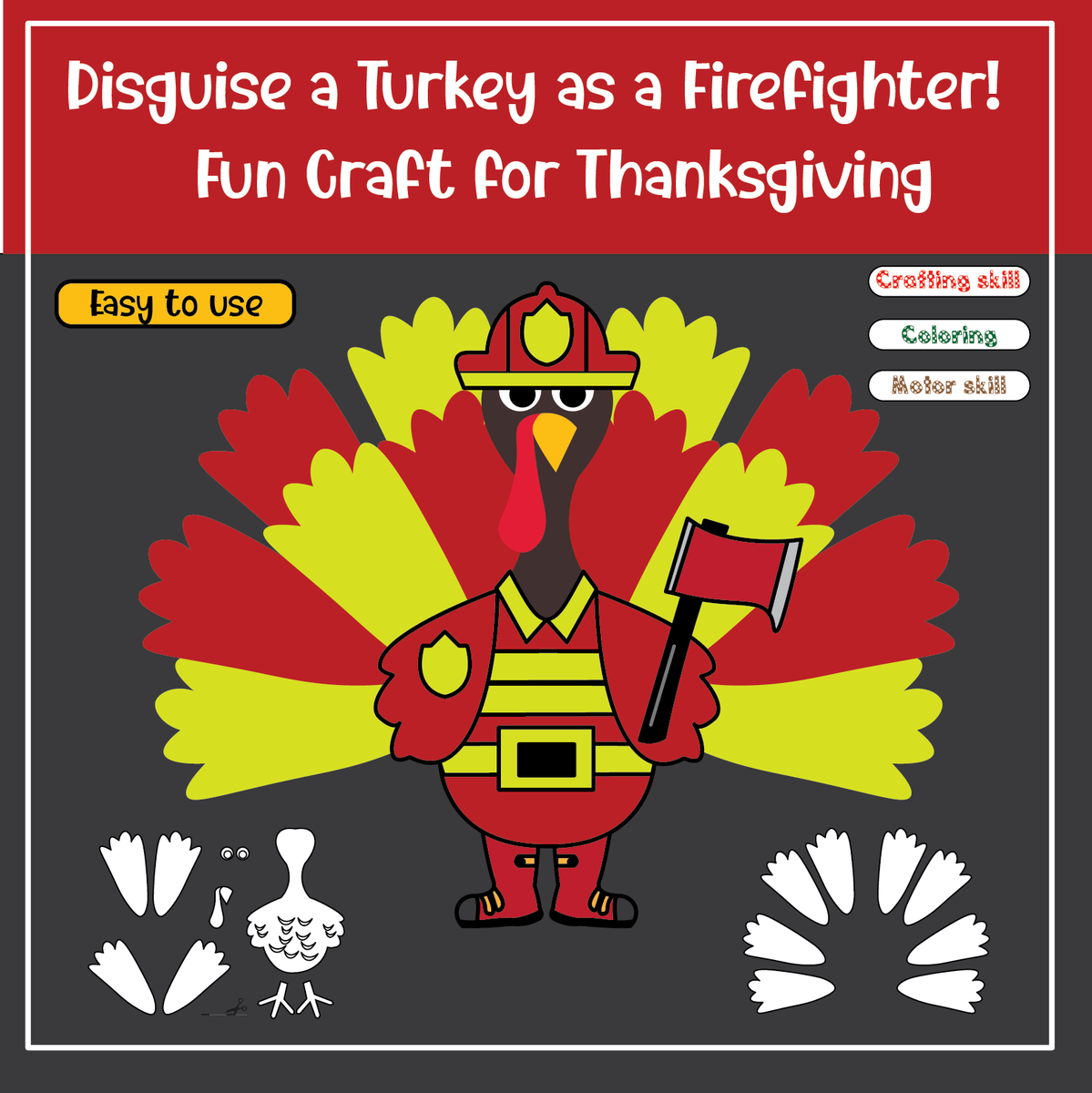 WeLoVeBaByCloth's tweet photo. Disguise a Turkey as a Firefighter! Fun Craft for Thanksgiving https://t.co/cQMjvTj0j1 https://t.co/5WwNLTJ7VA