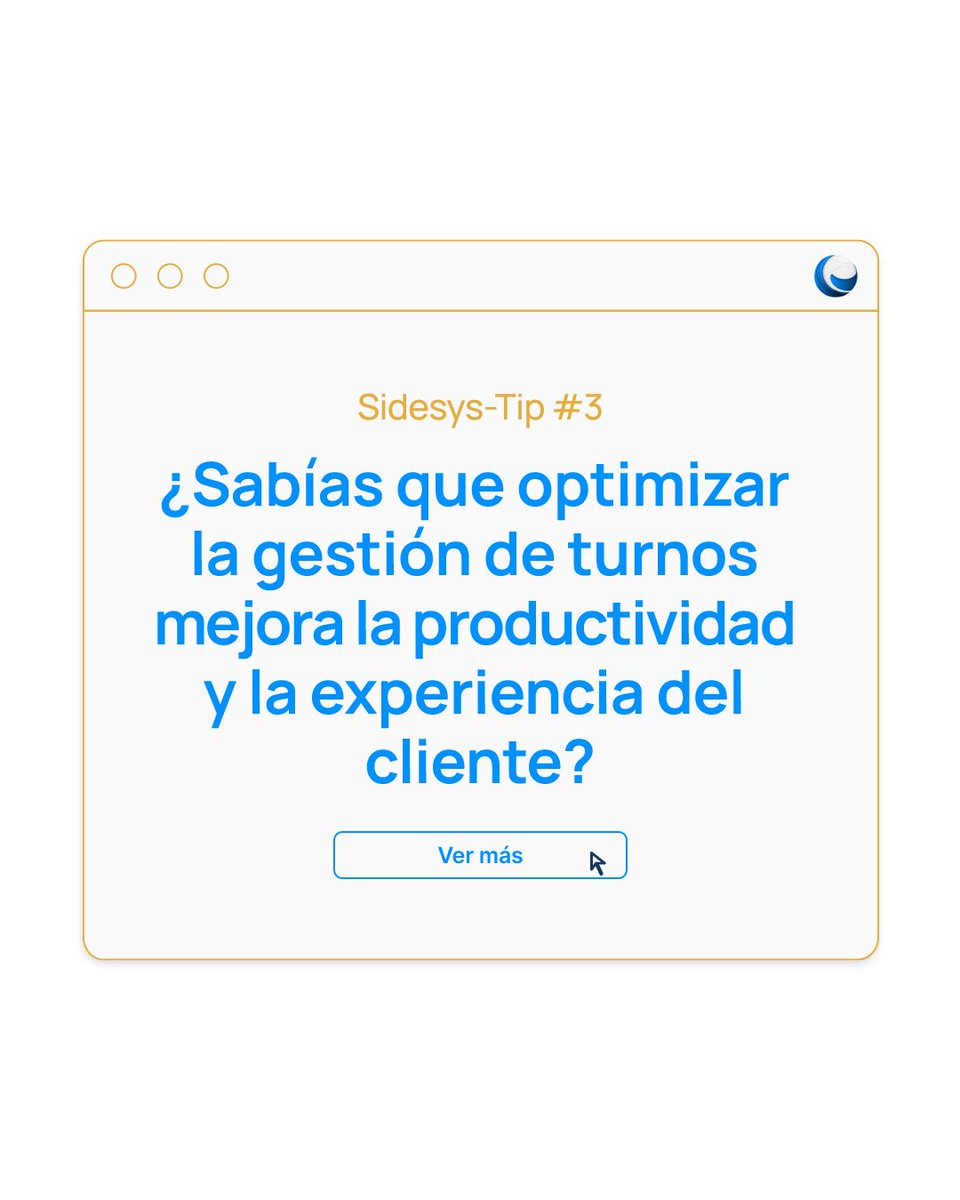SidesysIT's tweet photo. 💡 ¿Sabías que optimizar la gestión de turnos mejora la experiencia del cliente?  

El sistema es rápido de implementar y facilita la toma de decisiones para alcanzar los más altos estándares de calidad.  

#Sidesys #TipsDeProductividad #AtenciónAlCliente #Innovación https://t.co/Z9iTdOoqqX