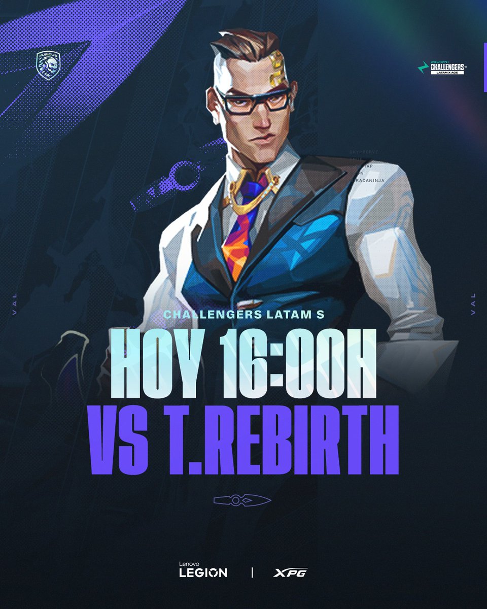 Furious Gaming (@furiousgamingla) on Twitter photo Se vienen los playoffs πͺπ»
π <a href="/Rebirthe_Sports/">Trident X Rebirth</a>
β° 16PM π¦π·π¨π±
πΊ twitch.tv/valorant_la Se vienen los playoffs πͺπ»
π <a href="/Rebirthe_Sports/">Trident X Rebirth</a>
β° 16PM π¦π·π¨π±
πΊ twitch.tv/valorant_la