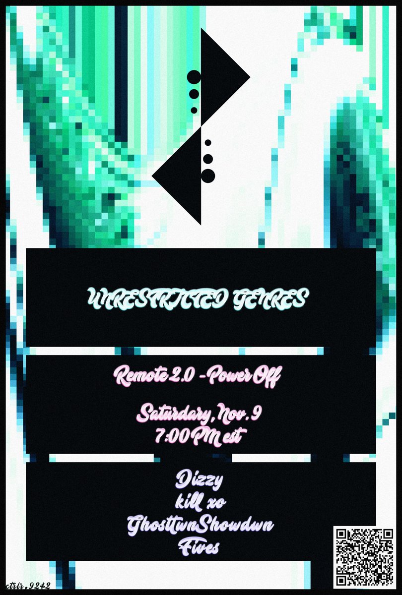 𝑪 𝑻 𝑹 𝑳 𝑹
Channel: UNRESTRICTED GENRES
Function: REMOTE 2.0 - Power Off

Sets from:
<a href="/DIZZZYYYVRC/">Dizzzyyy</a> 
@_KILLXO
<a href="/GhosttwnShowdwn/">GhosttwnShowdwn</a>
<a href="/Le_Fives/">Fives</a>

November 9
7:00 PM EST
vrc.group/CTRLR.9242
vrc.tl/event/7095
