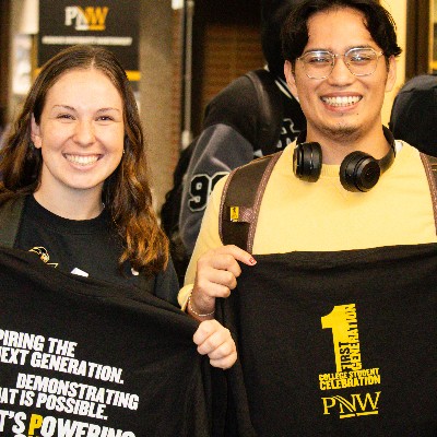 PurdueNorthwest's tweet image. Happy #FirstGenerationStudentWeek PNW!🦁 Embrace your journey, celebrate your grit, and keep pushing towards your dreams. To our fellow first-gen students, this week is for YOU! #PNW #FirstGen #PowerOnward